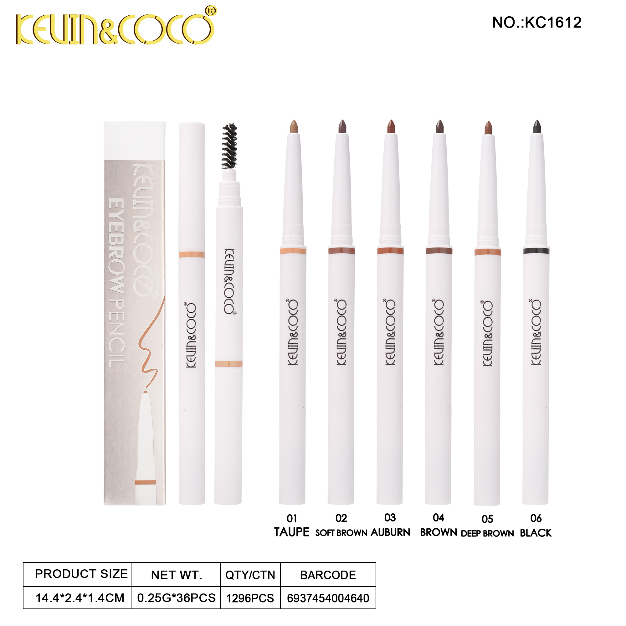 Ink Essence Long-Lasting Eyebrow Pencil-36PCS(KC1612)