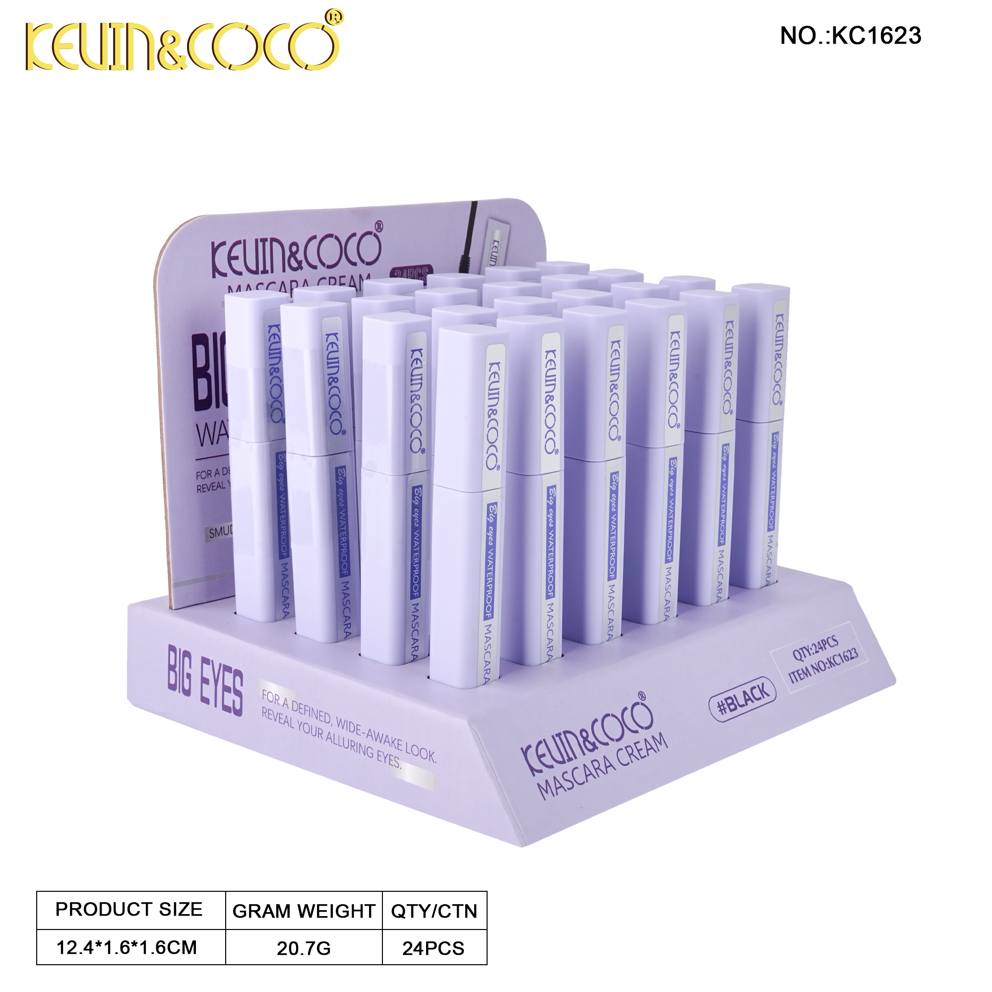Evercurl Mascara (Black&Brown)-24PCS(KC1623/KC1624)