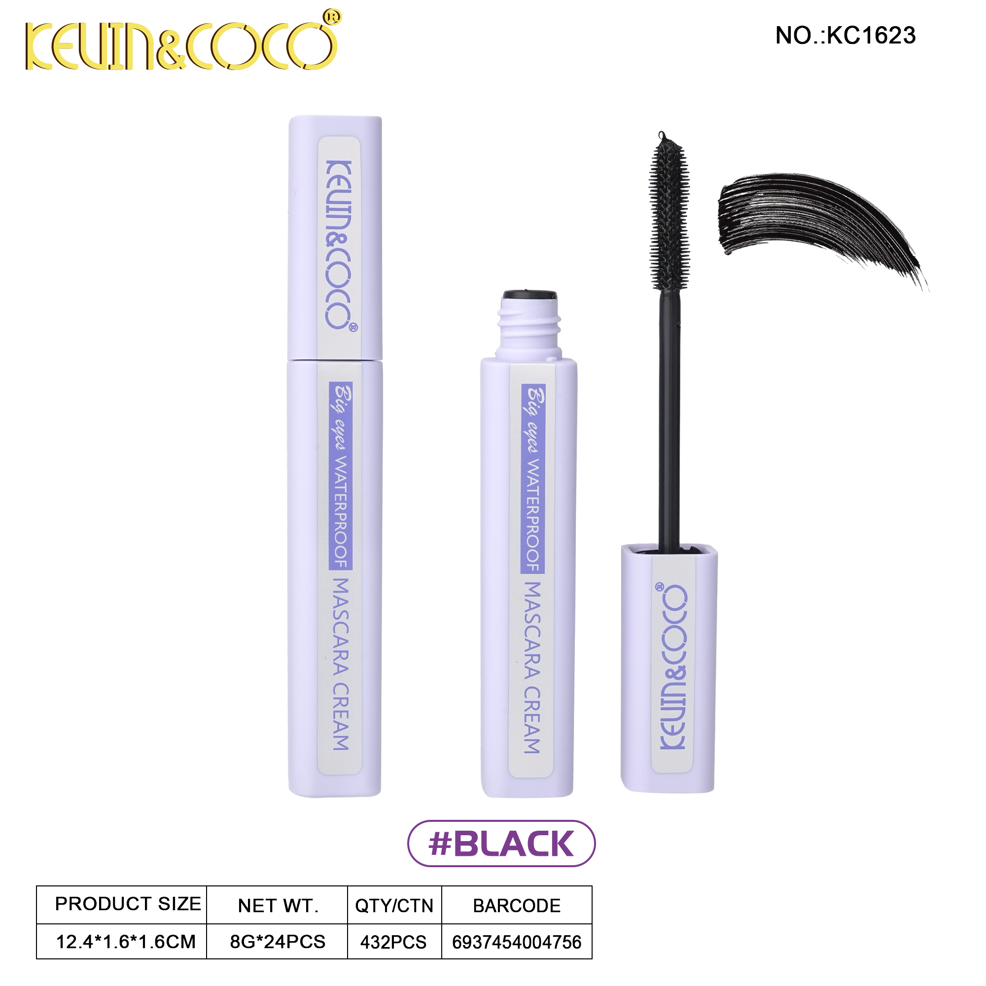 Evercurl Mascara (Black&Brown)-24PCS(KC1623/KC1624)