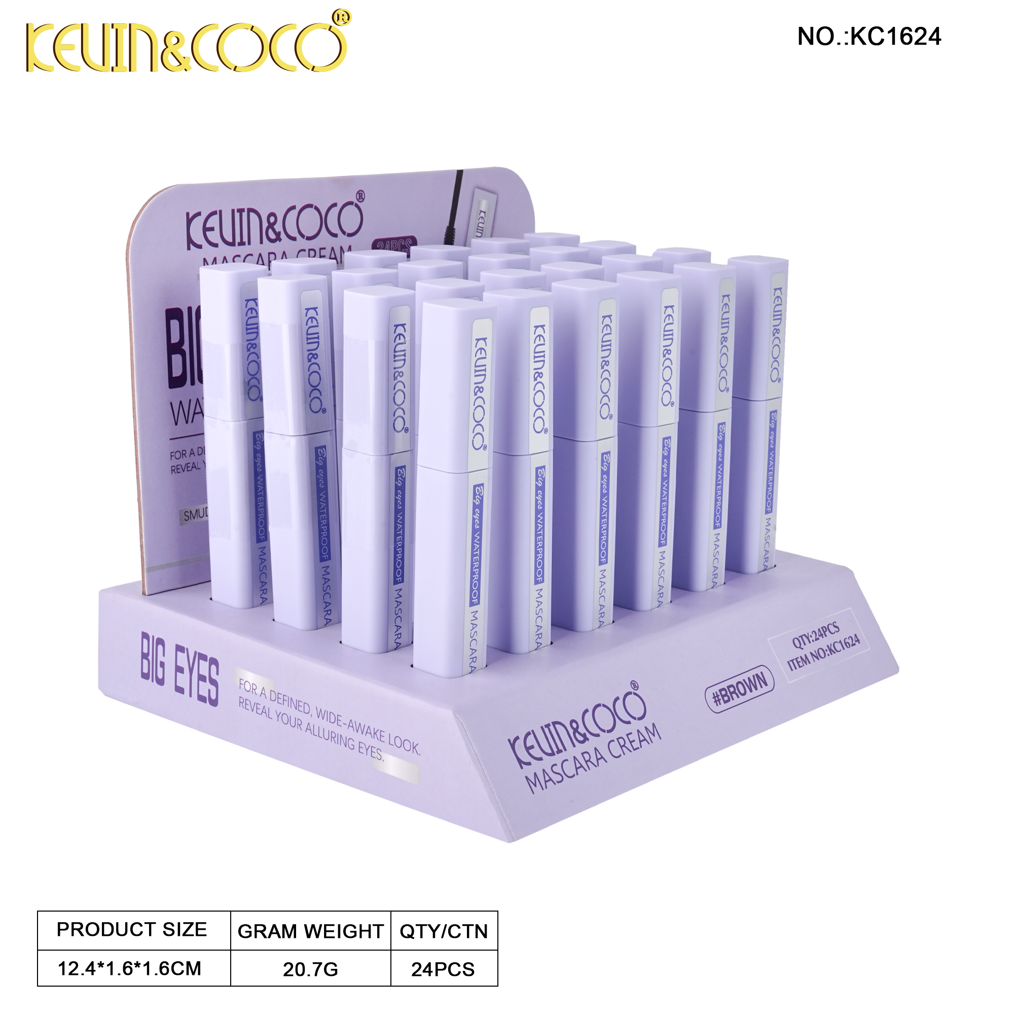 Evercurl Mascara (Black&Brown)-24PCS(KC1623/KC1624)