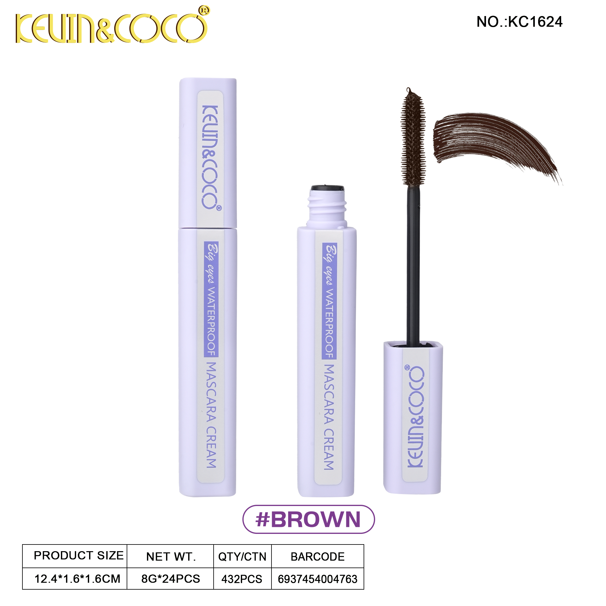 Evercurl Mascara (Black&Brown)-24PCS(KC1623/KC1624)
