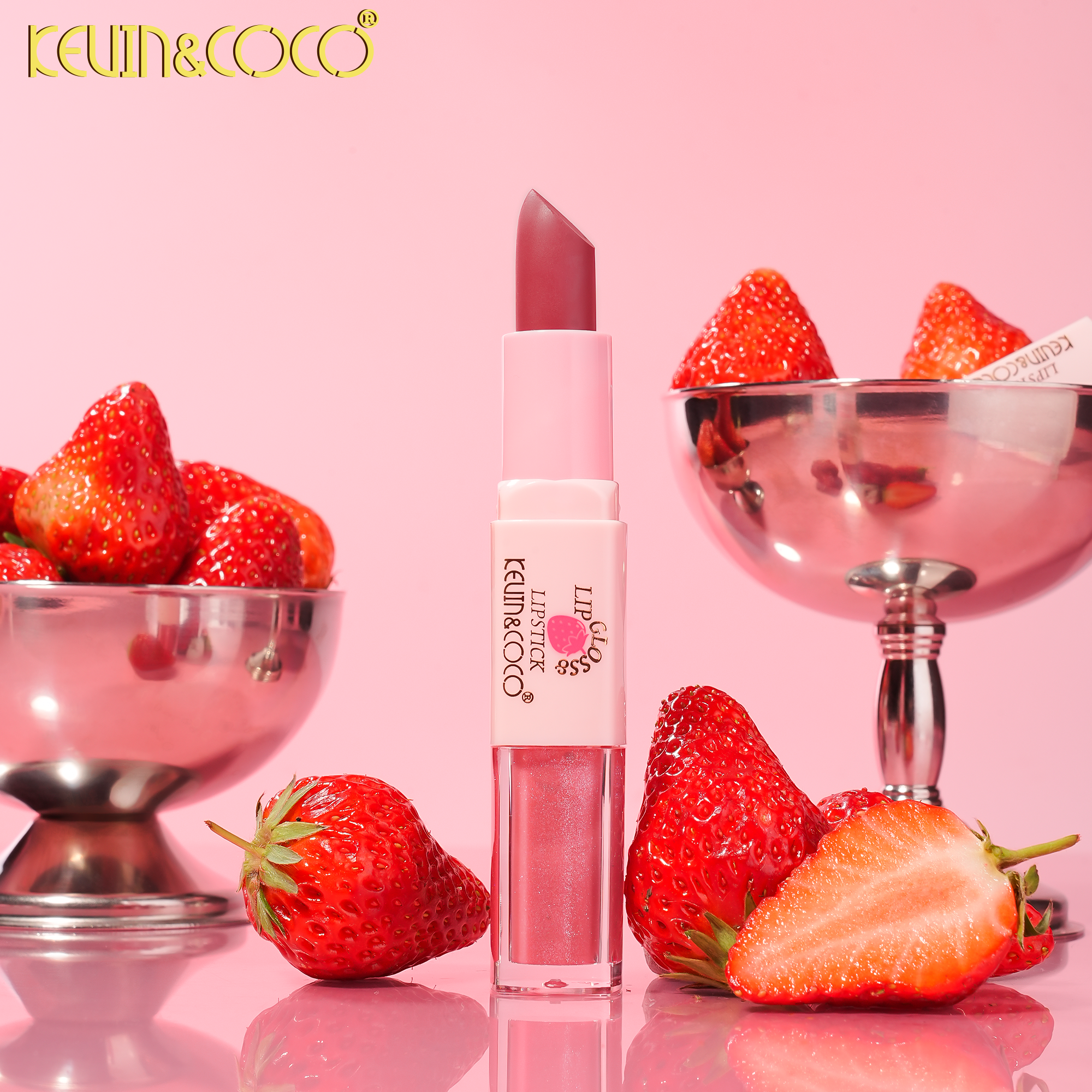 Heartfelt Berry Lip Gloss & Lipstick-24PCS(KC1715)