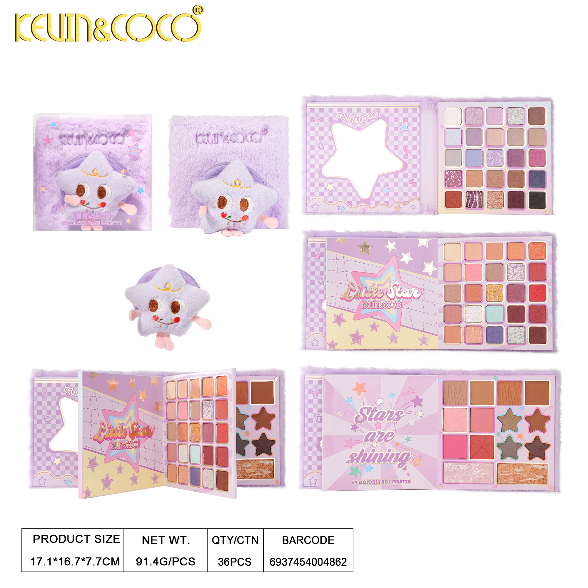 Cloud Sprite 64-Color Sketchbook - Purple-6PCS (KC1634)
