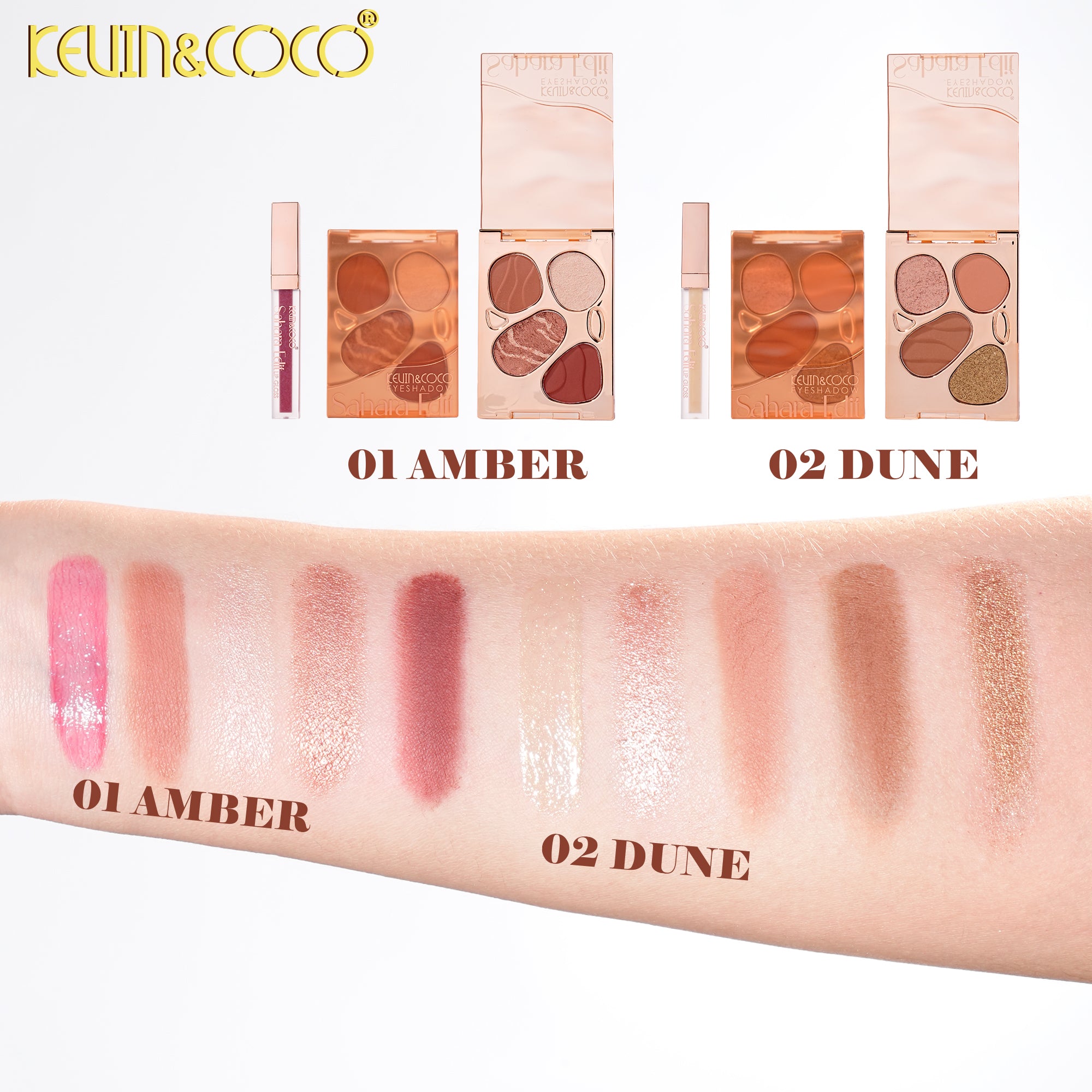 Sahara Eye Shadow & Lip Gloss Mini Set-12PCS(KC1613)