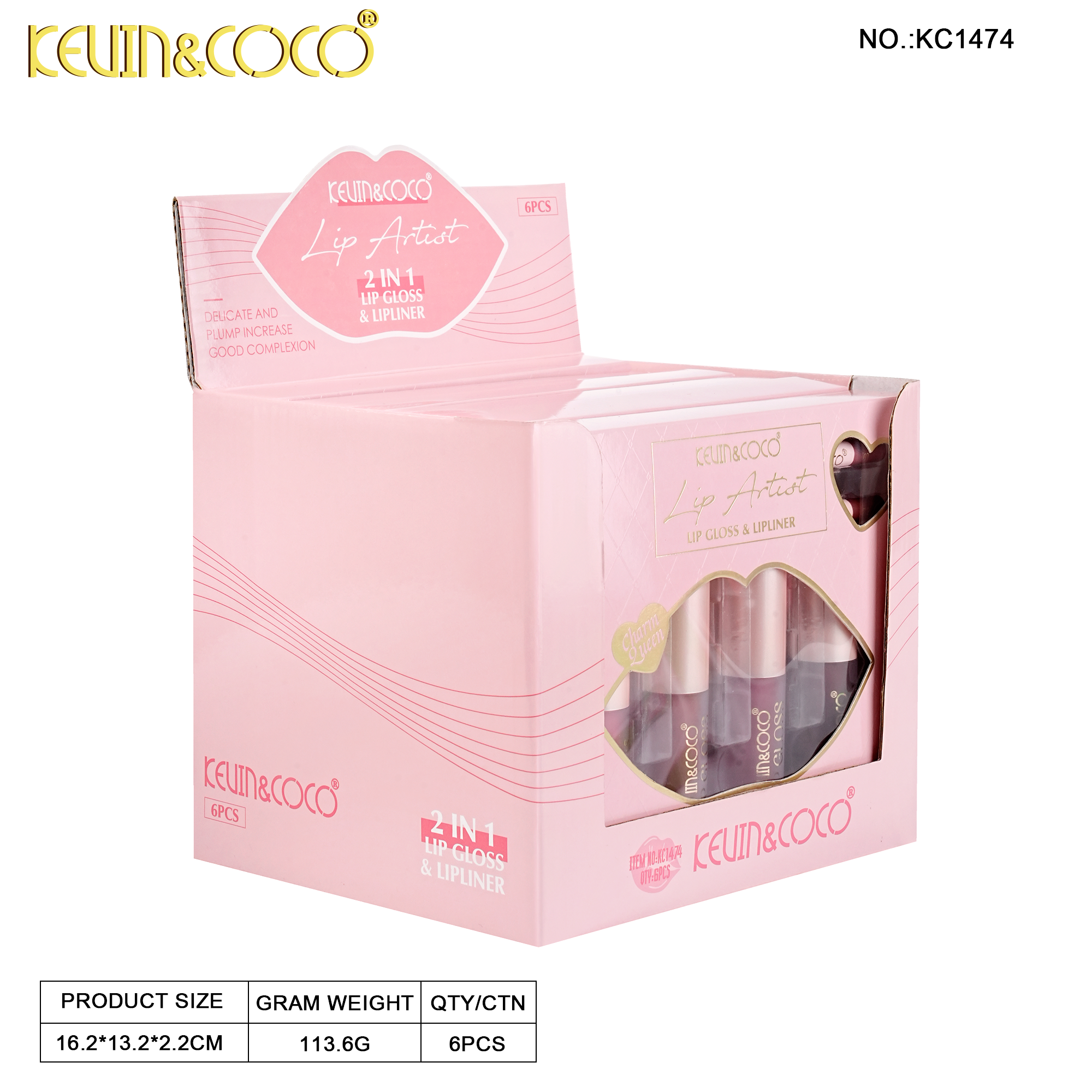 Secret Lip Gloss Set-6PCS(KC1474)