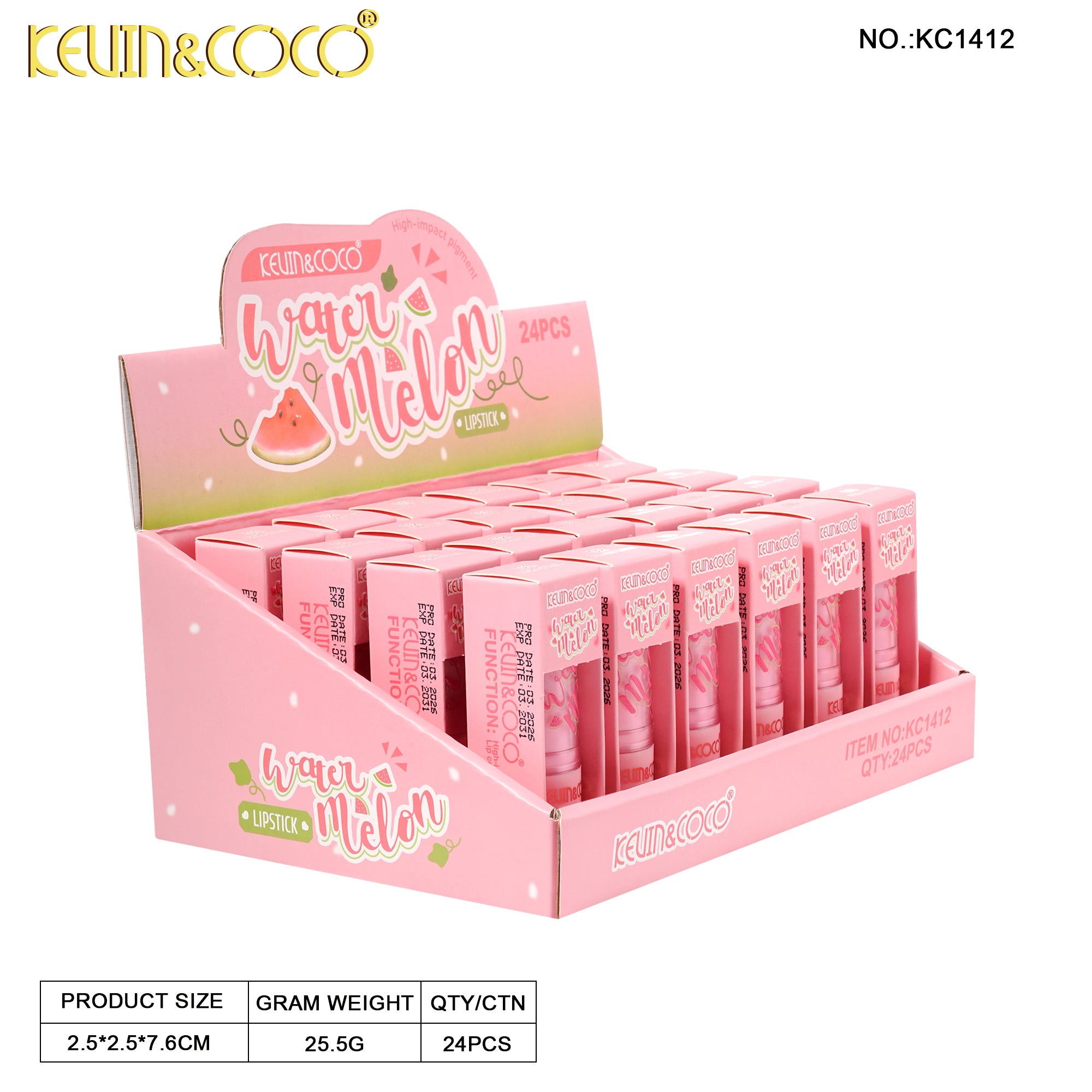 Radiant Glow  Pearl Lipstick-24PCS(KC1412)