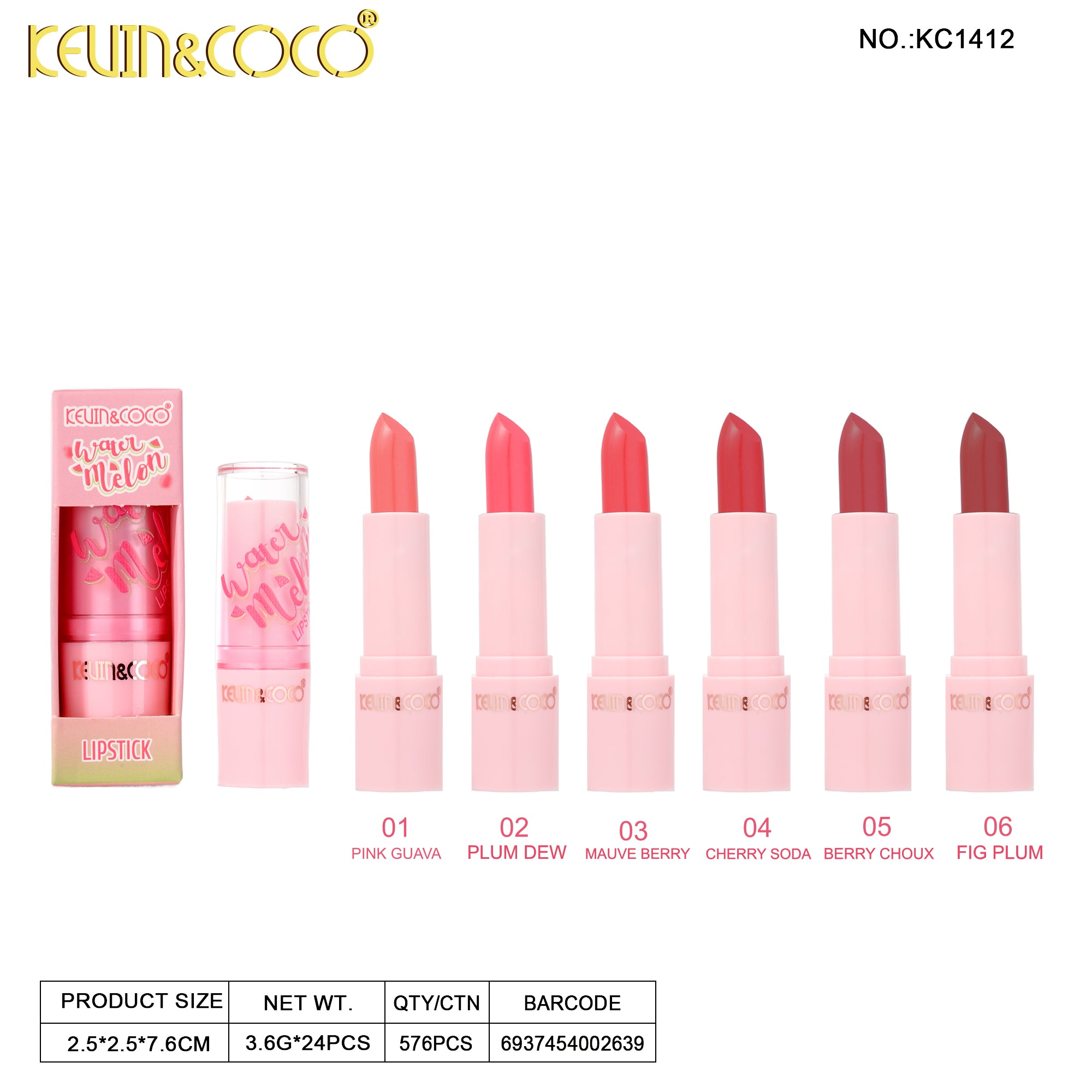 Radiant Glow  Pearl Lipstick-24PCS(KC1412)
