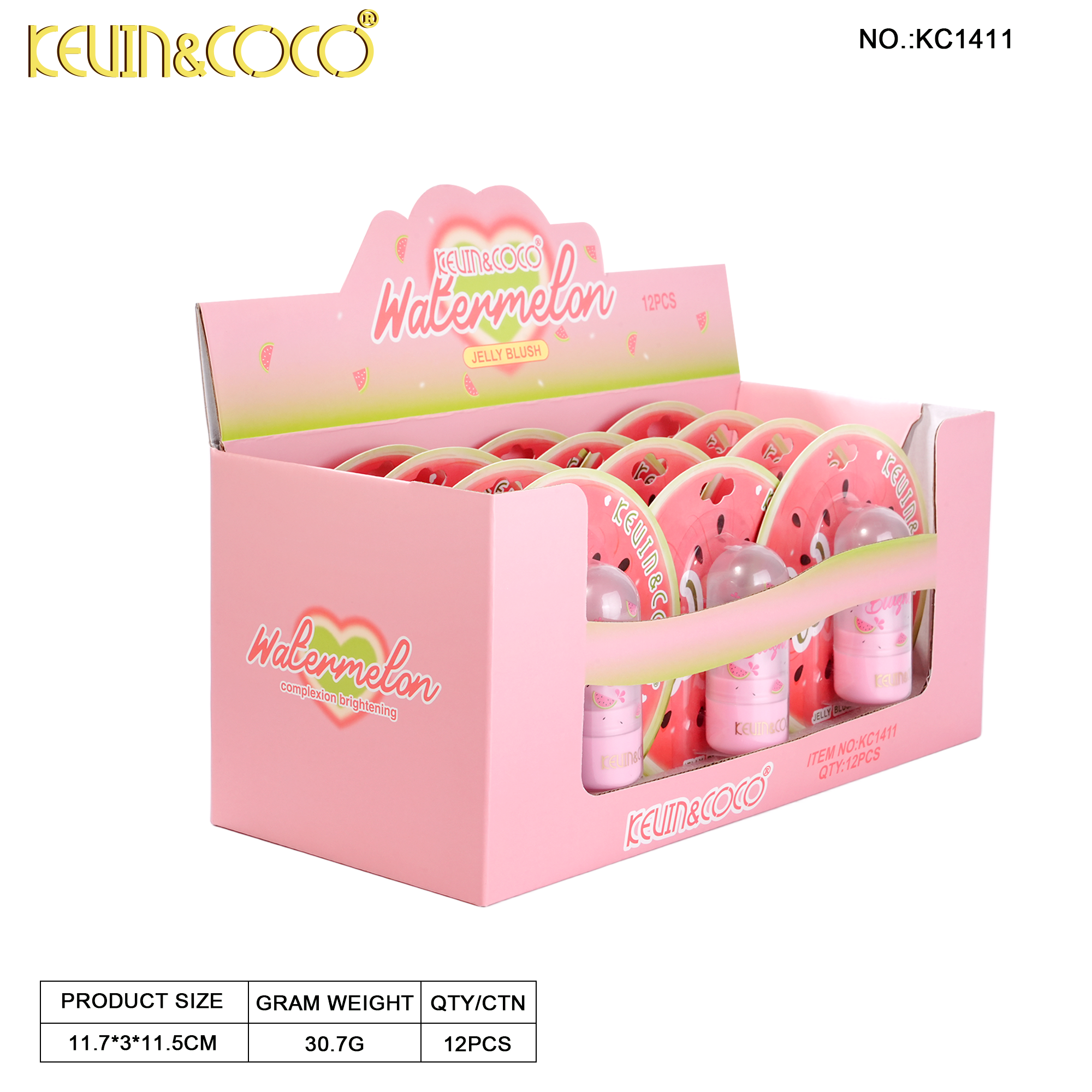 Glow Glimmer Jelly Blush Stick-24PCS(KC1411)