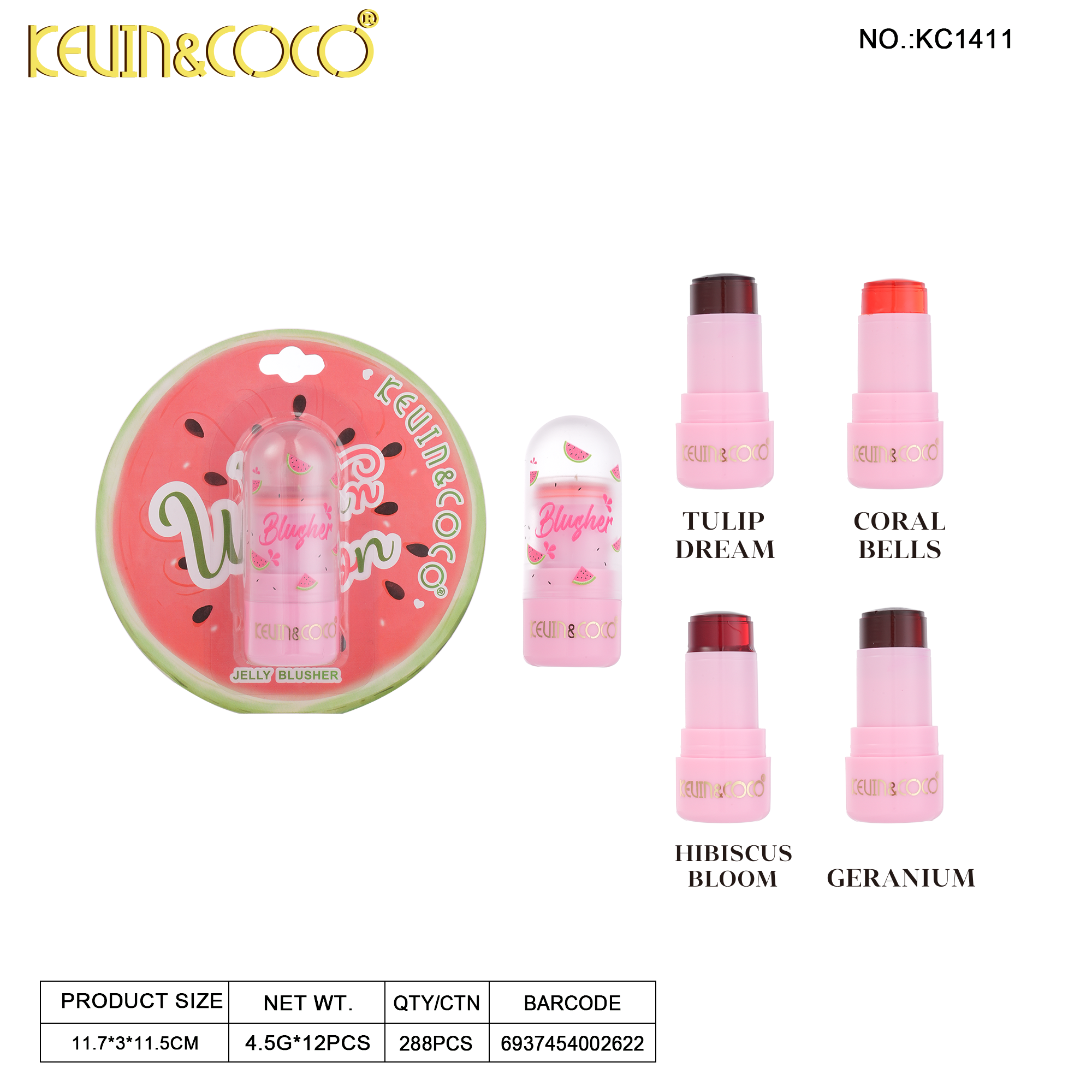 Glow Glimmer Jelly Blush Stick-24PCS(KC1411)
