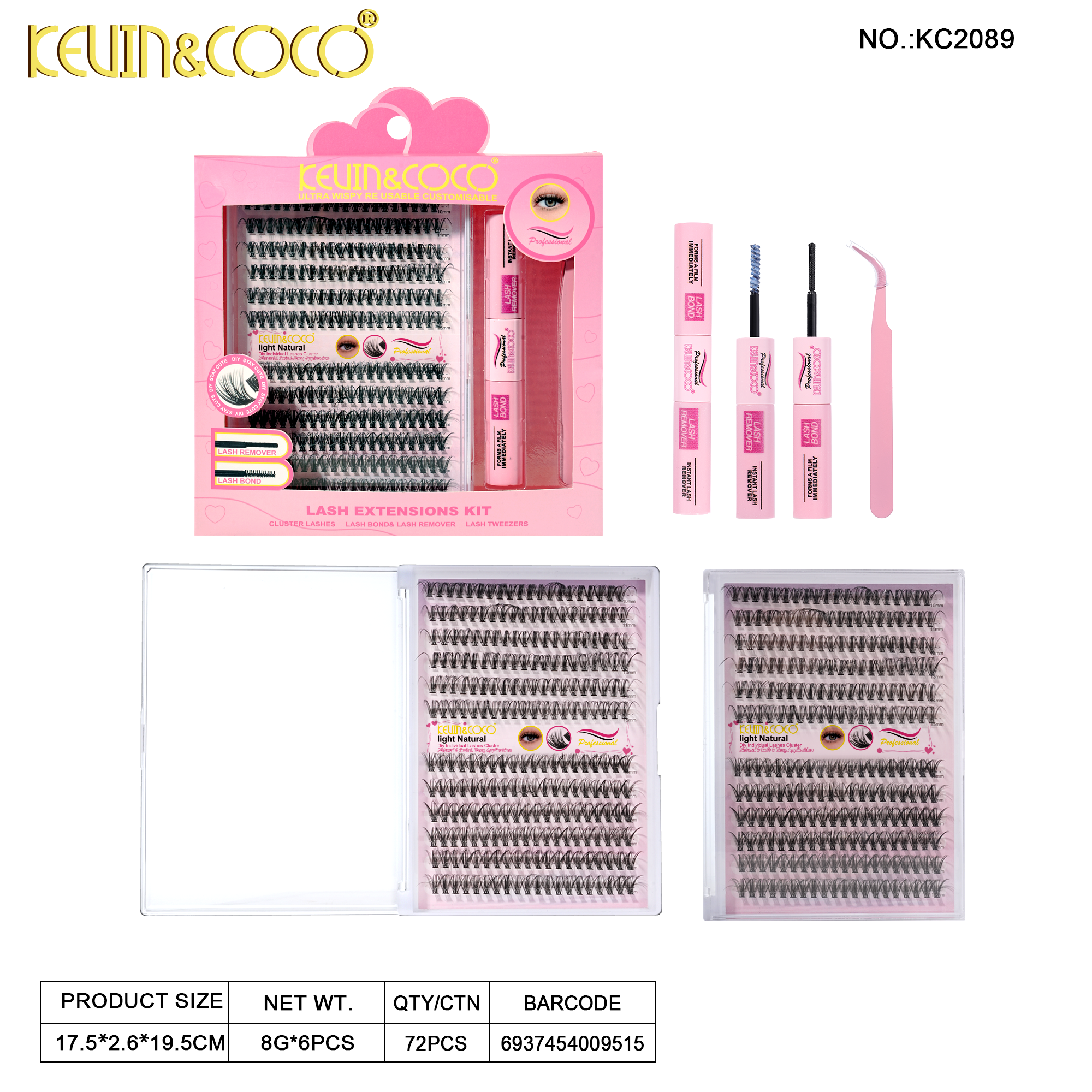 Soft Glow Lash Kit-6PCS(KC2089)