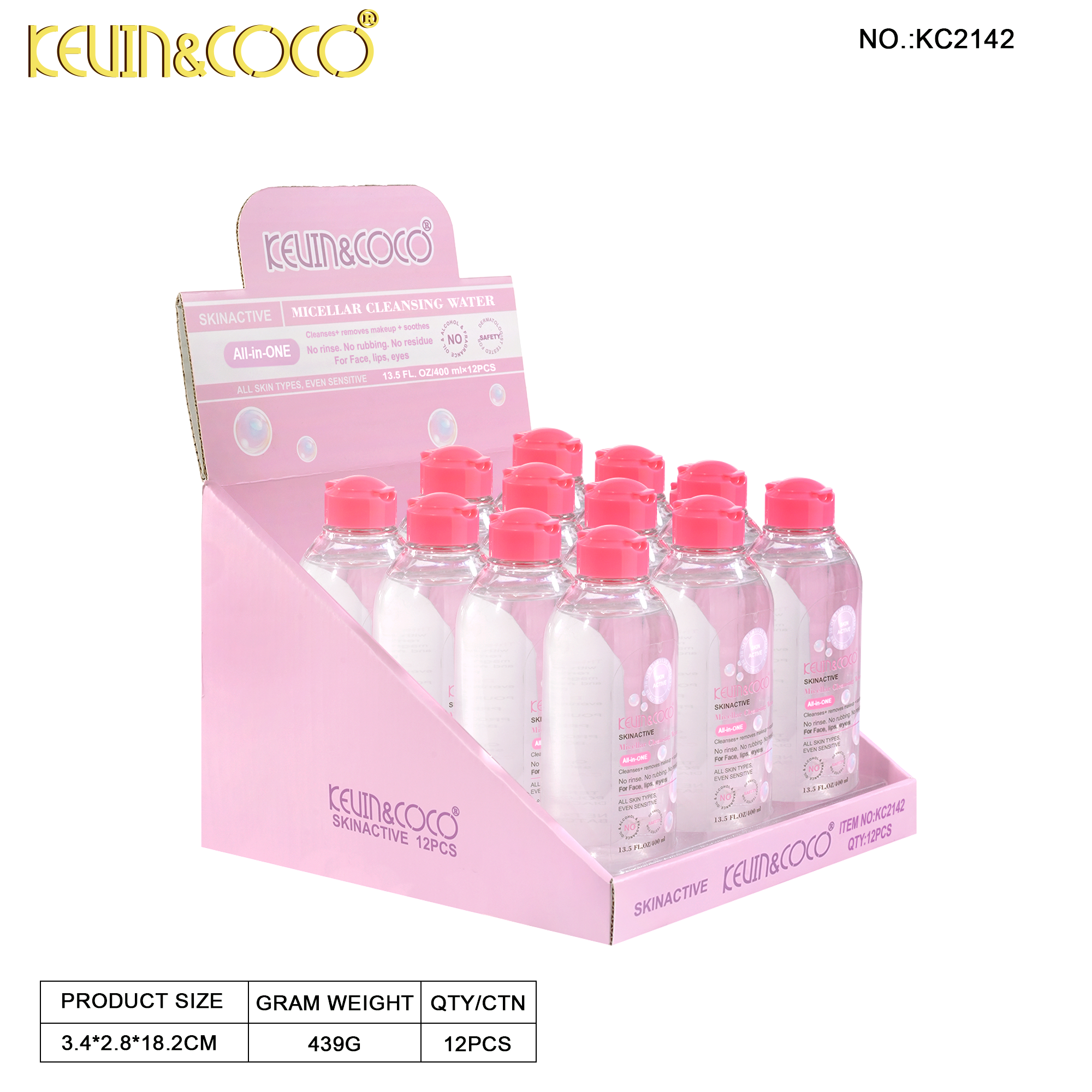 Makeup Remover 400ml-12PCS(KC2142)