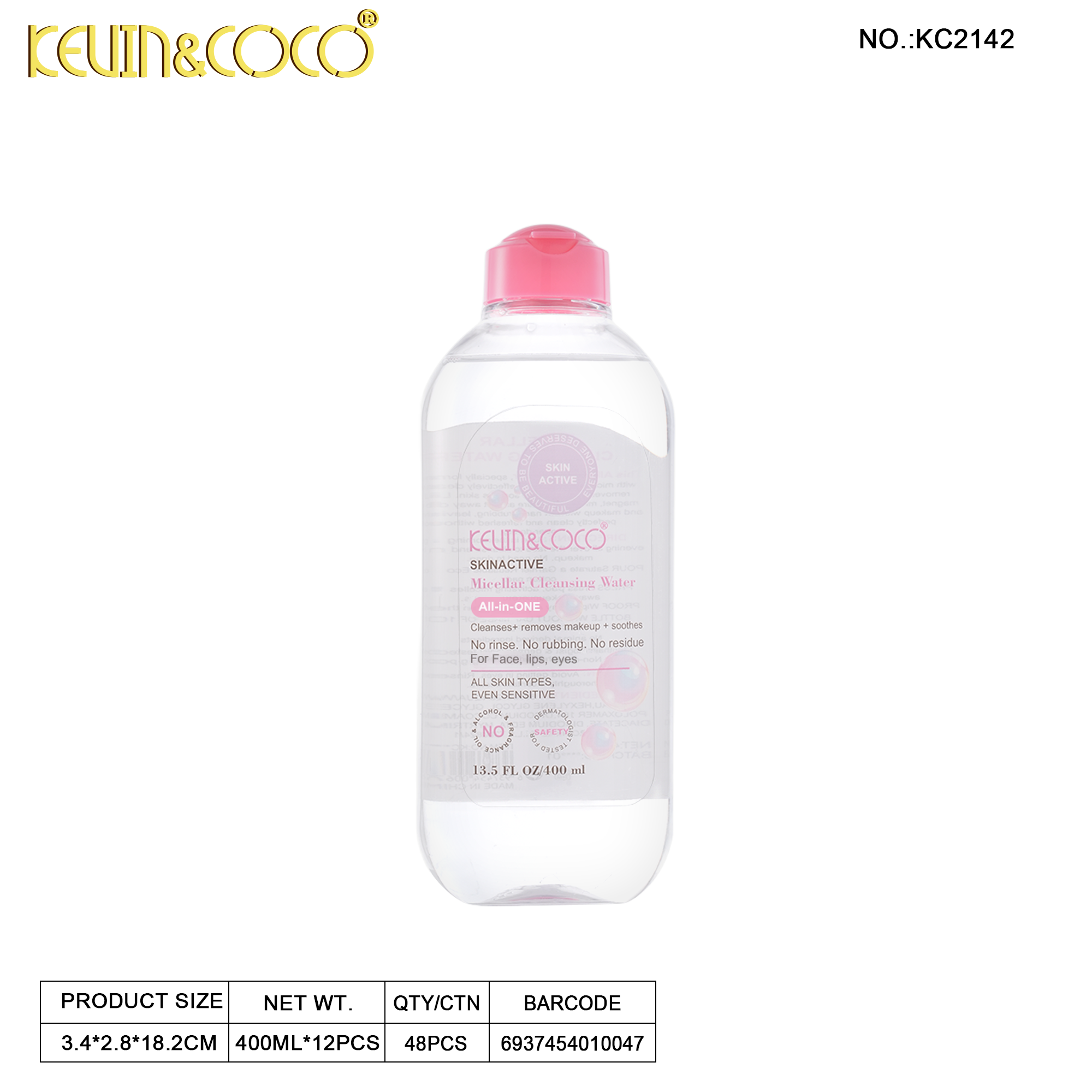 Makeup Remover 400ml-12PCS(KC2142)