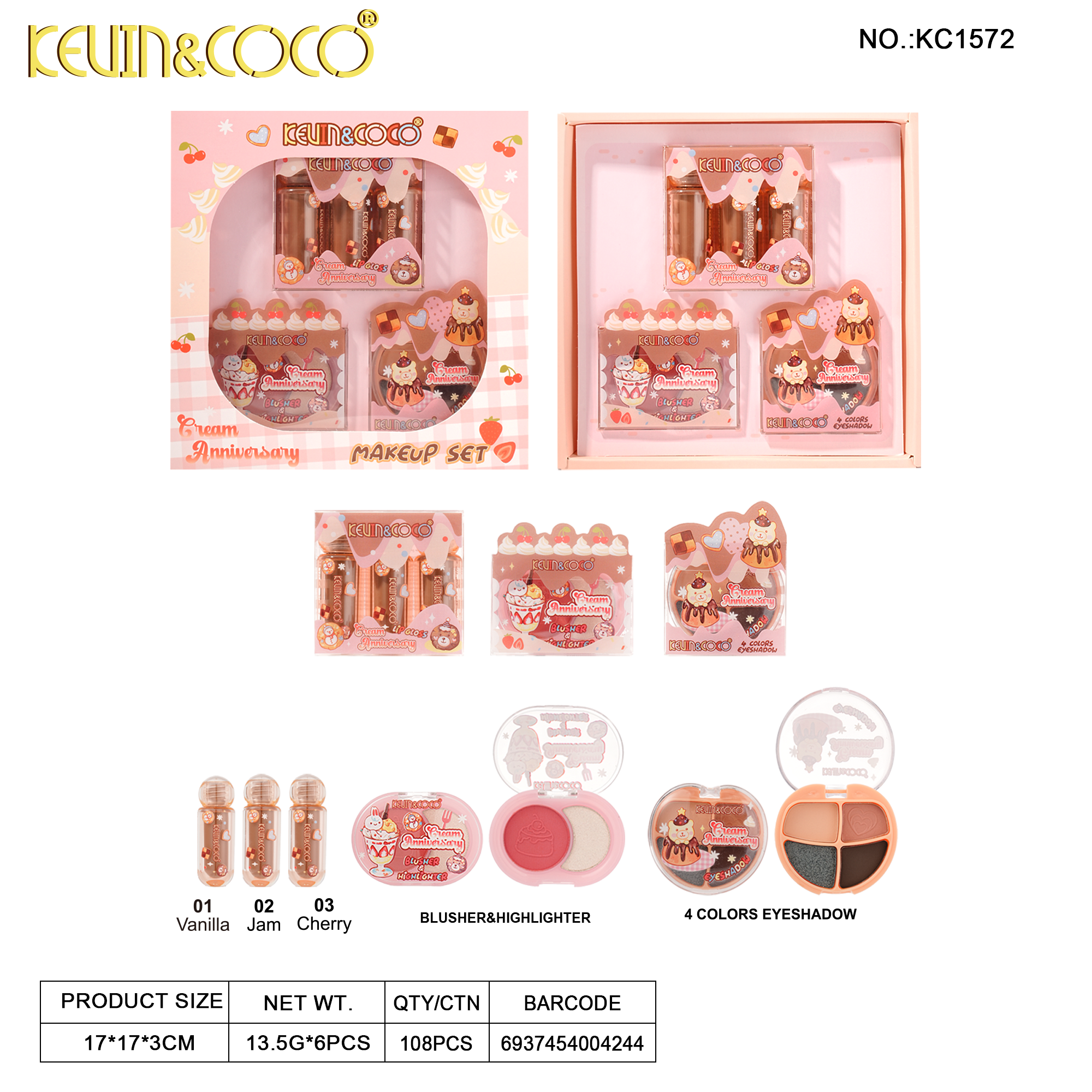 Creamy Anniversary Mini Set-6PCS(KC1672)