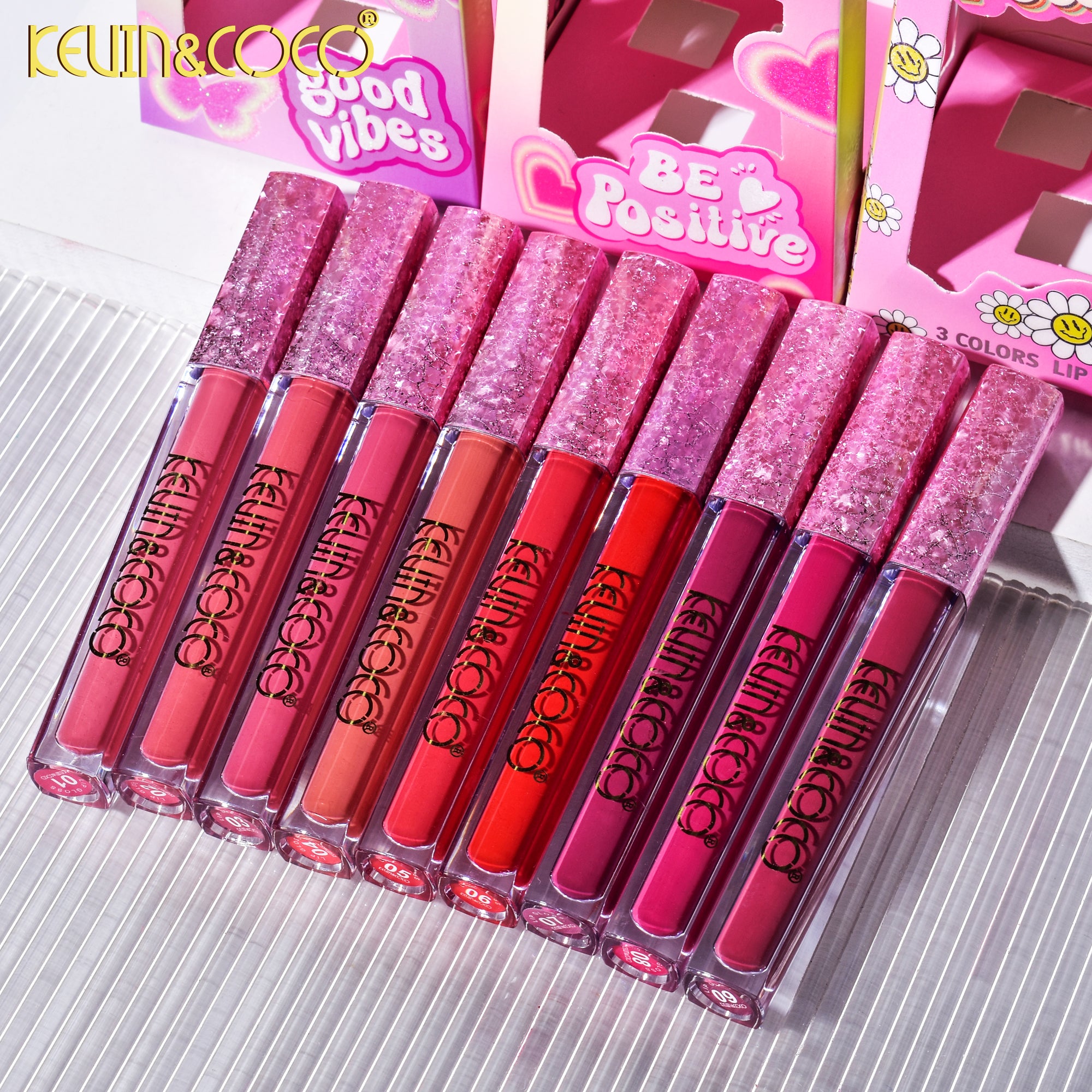 3-Color Good Vibes Matte Lip Gloss Set (KC240425)