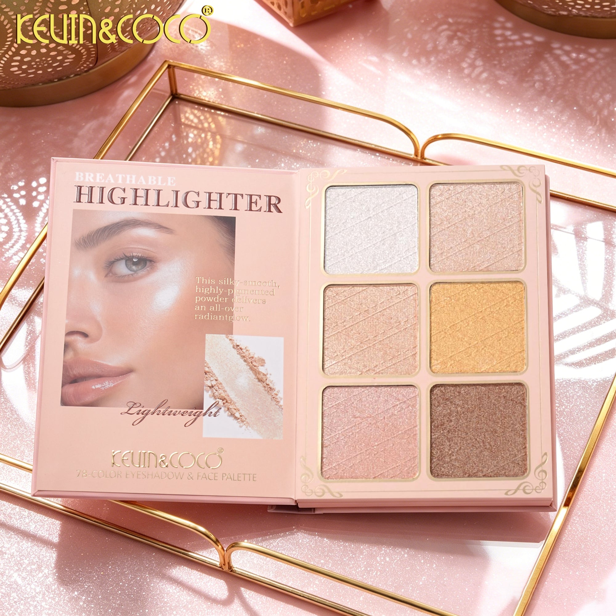Gilded Sand Shadow Five-Layer Paper Palette-6PCS(KC1741)