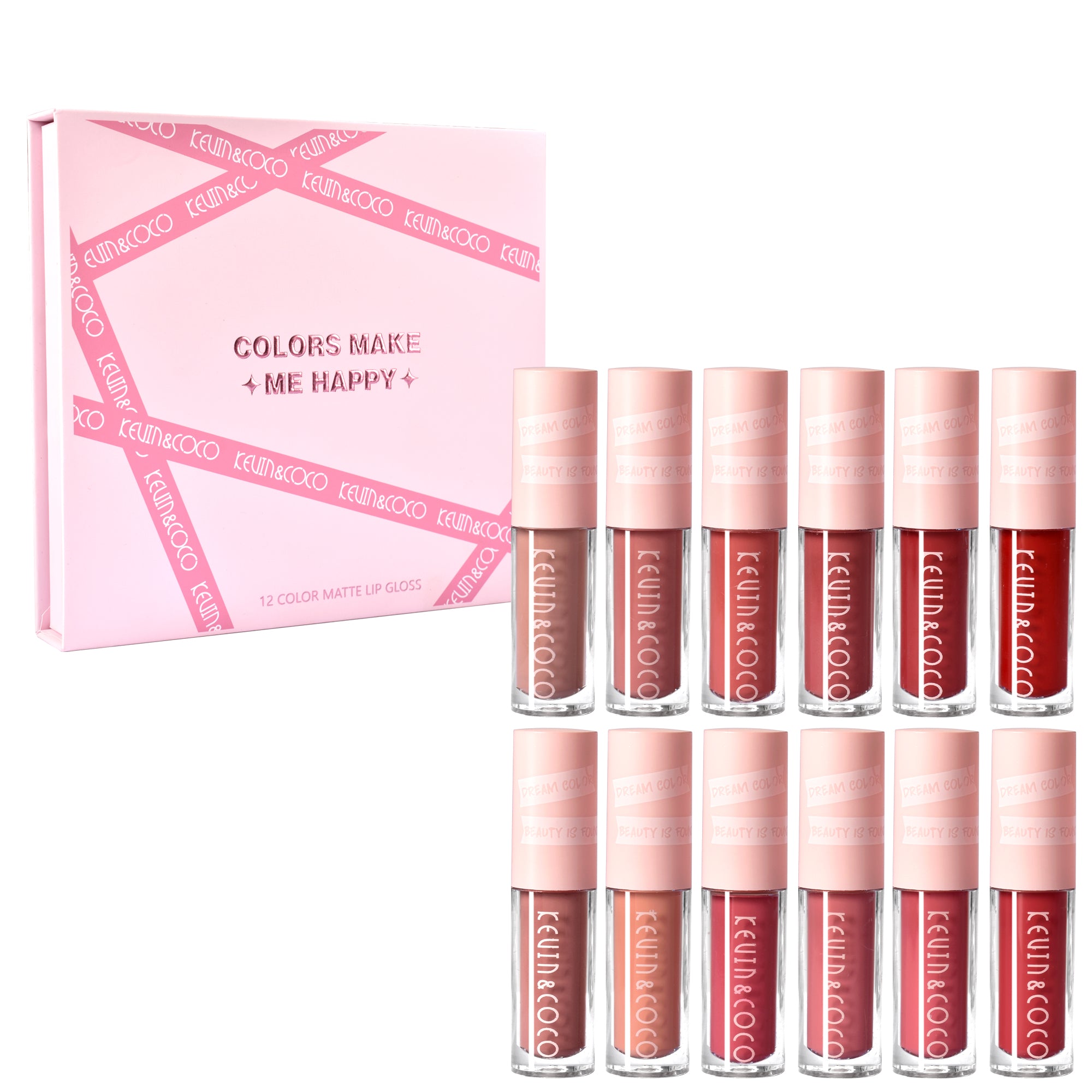 Colors Make Me Happy: 12-Color Matte Lip Gloss Set