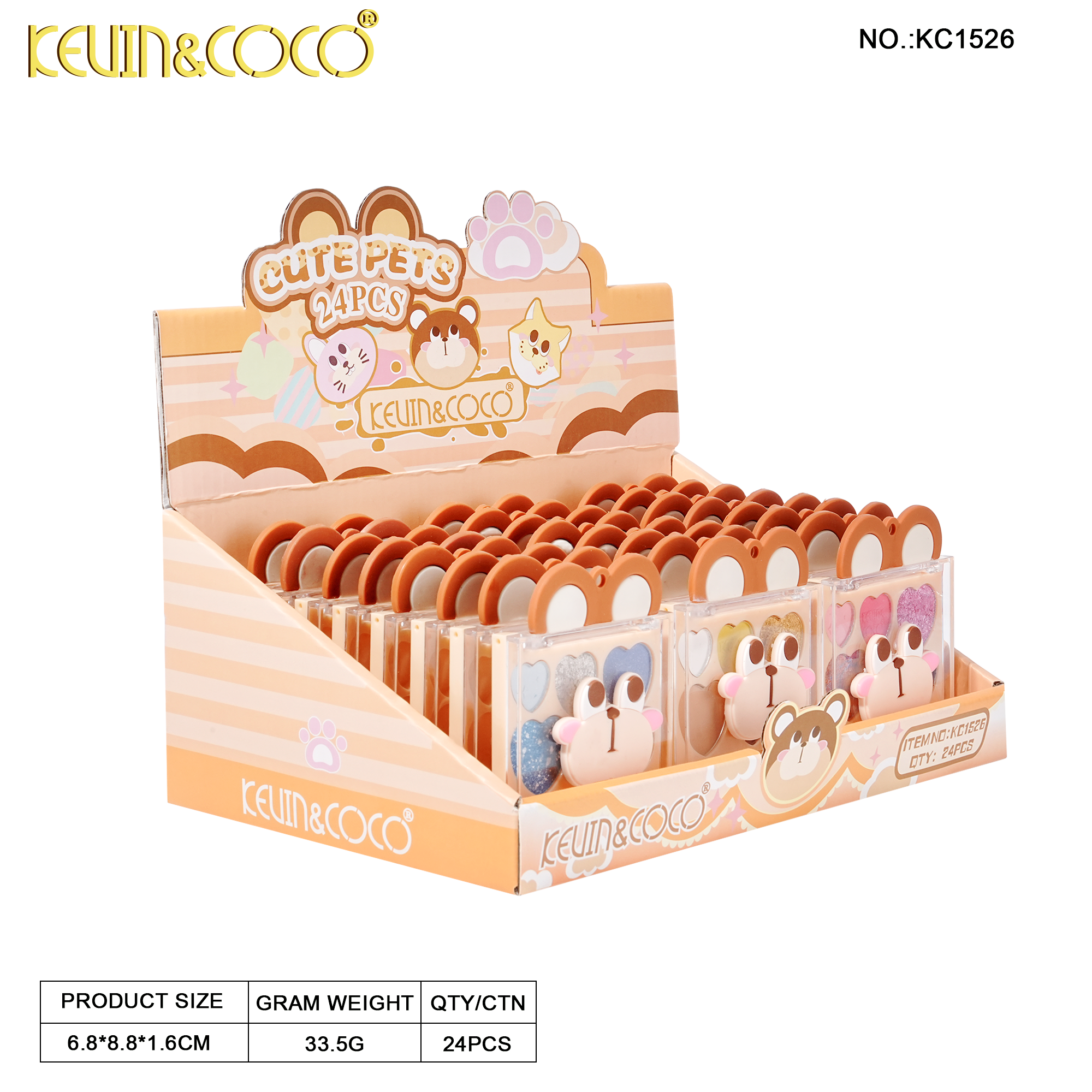 Puppy Pals Palette – Eye Shadow/Highlighter/Blush(KC1524/KC1523/KC1526)