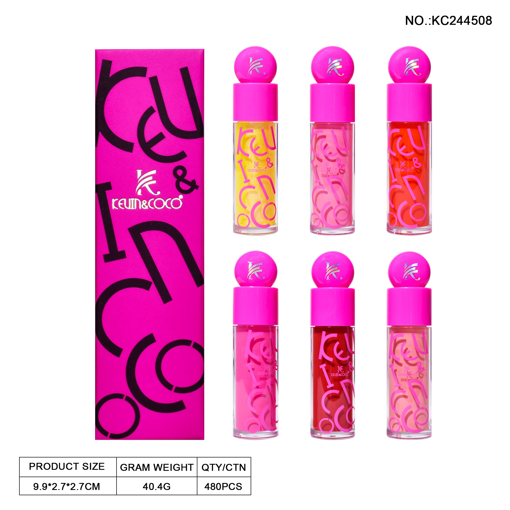 KEVIN & COCO 6-Color Lip Gloss (KC244508)