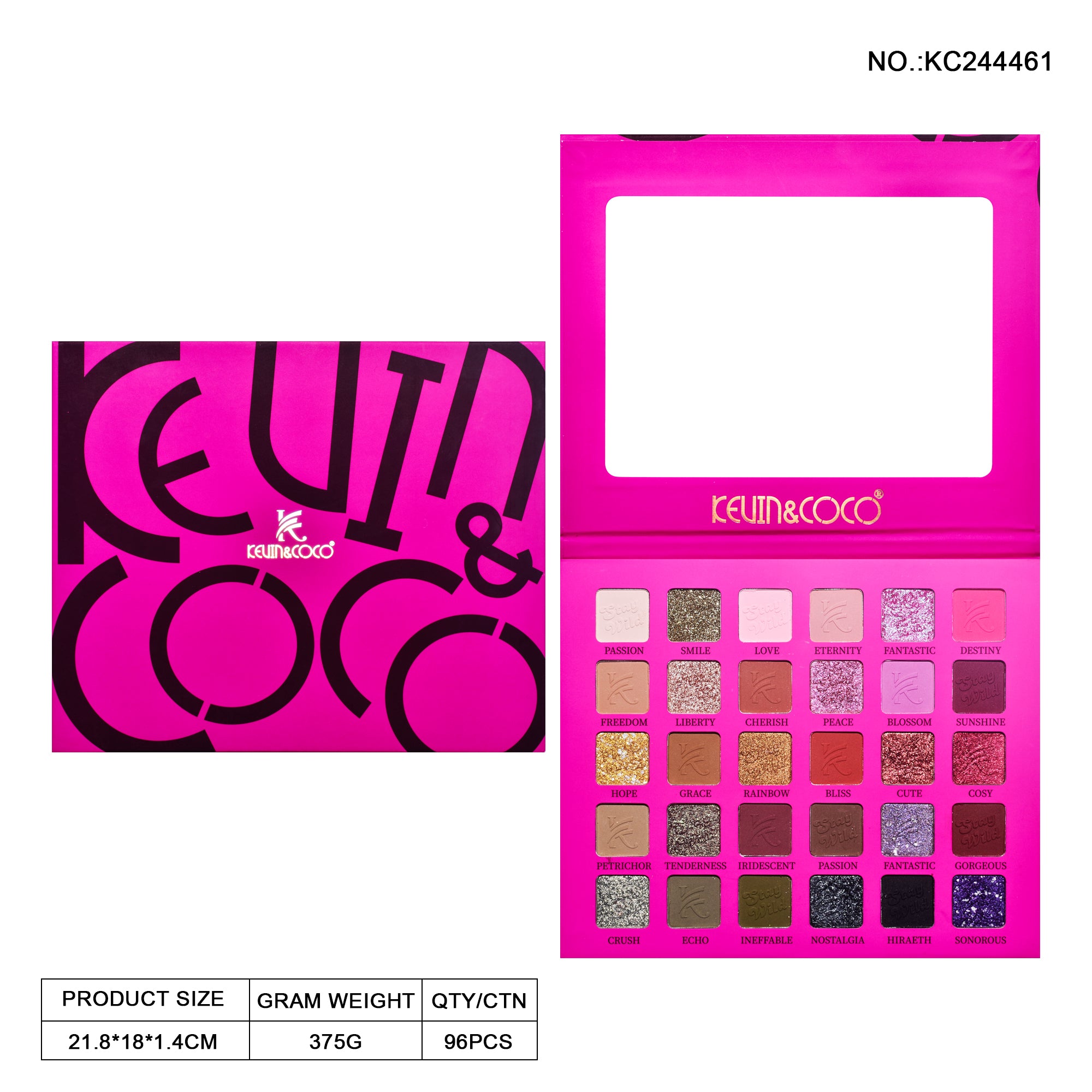 KEVIN & COCO 30-Color Eyeshadow Palette (KC244461)