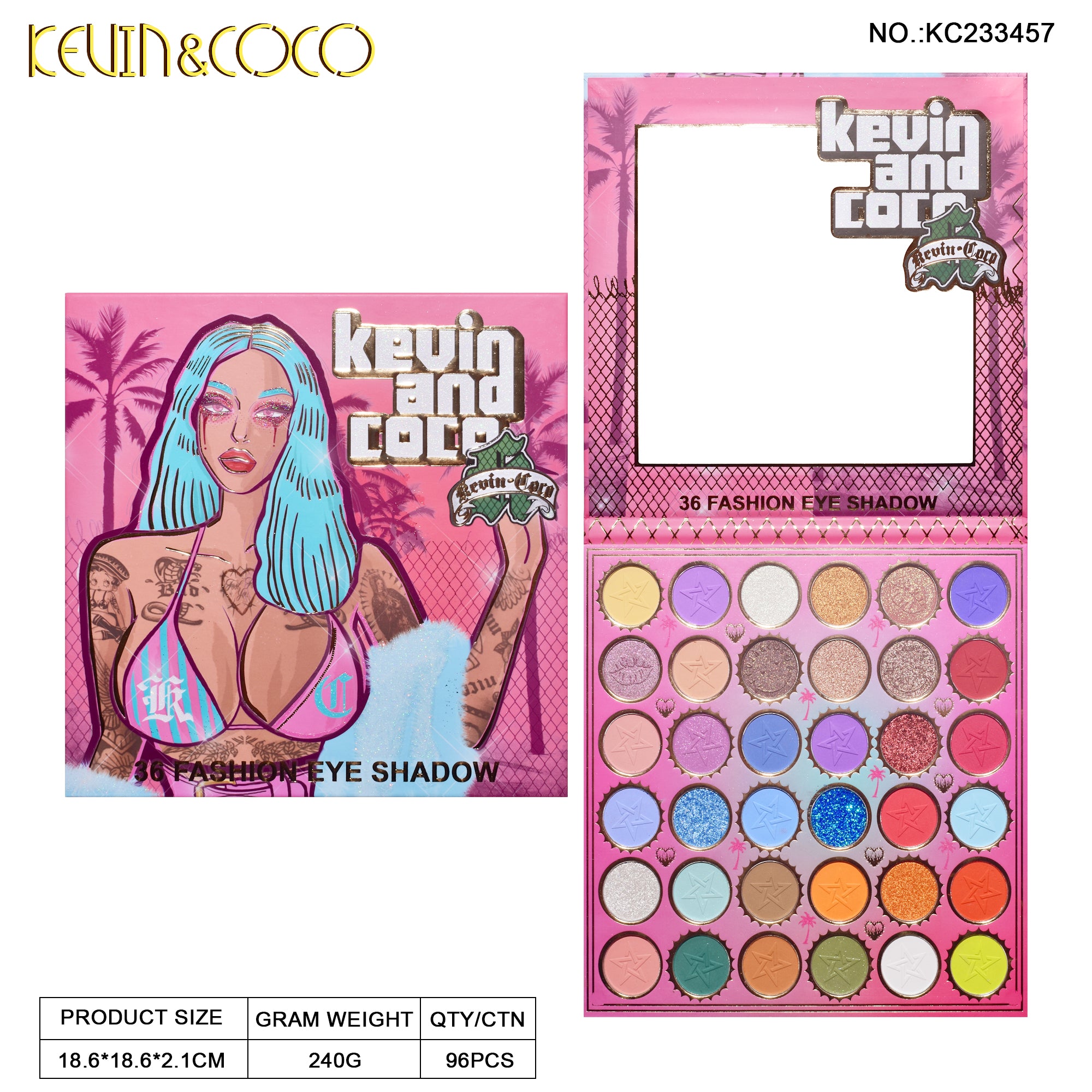 36-Color Beach Babe Eyeshadow Palette (KC233457)