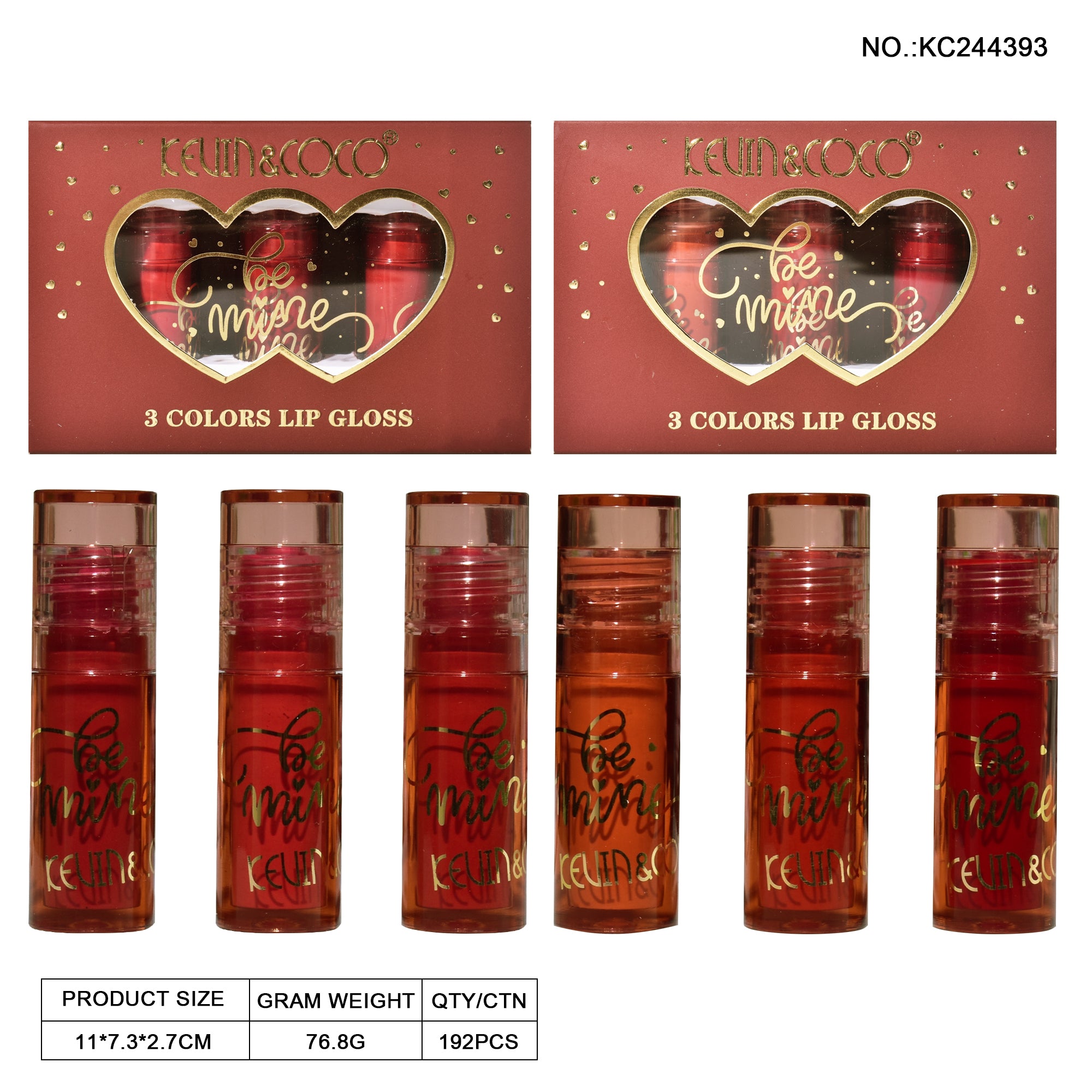 Be Mine 3-Color Lip Gloss Set (KC244393)