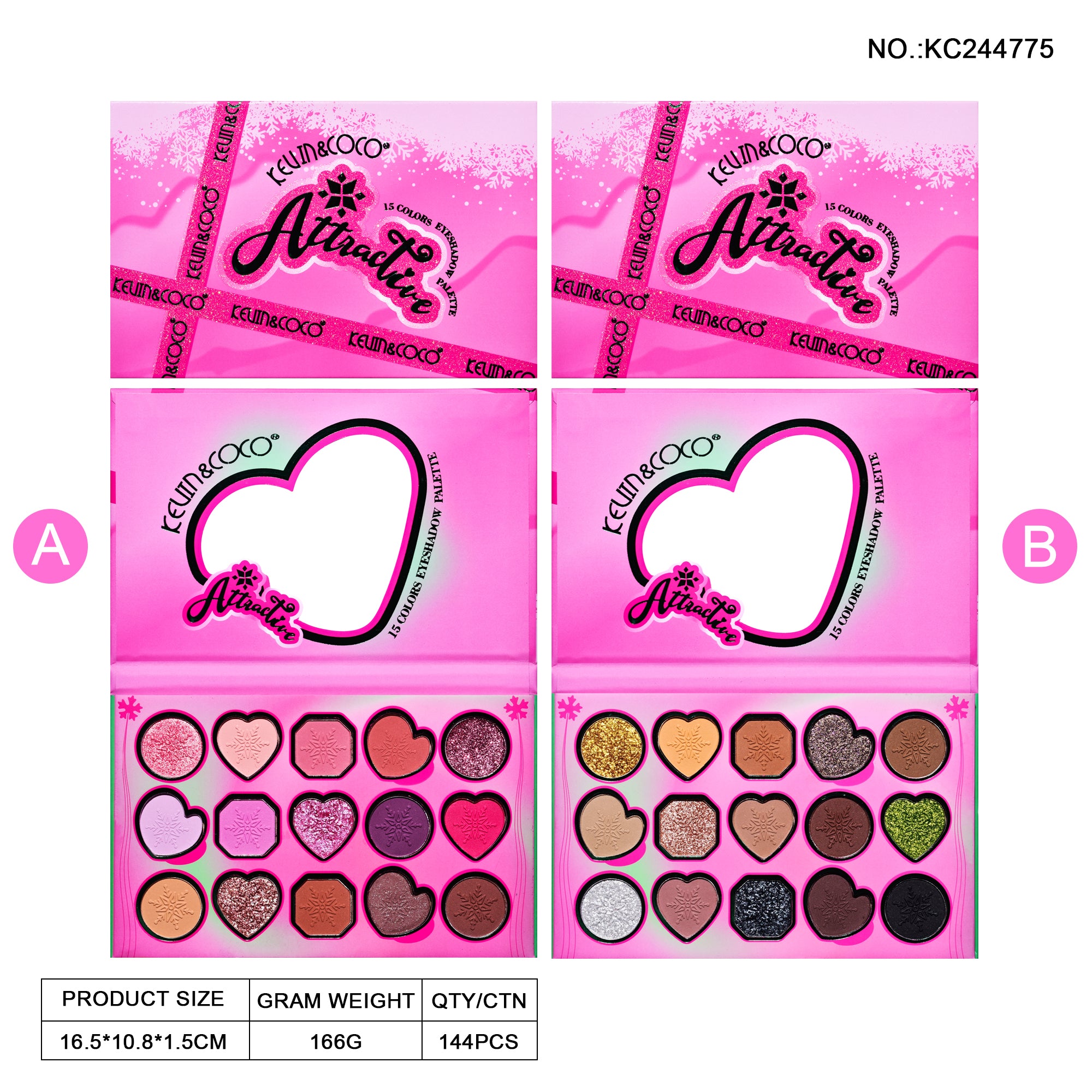 【Christmas Edition】Santa's Blush 15-Color Eyeshadow Palette (KC244775)