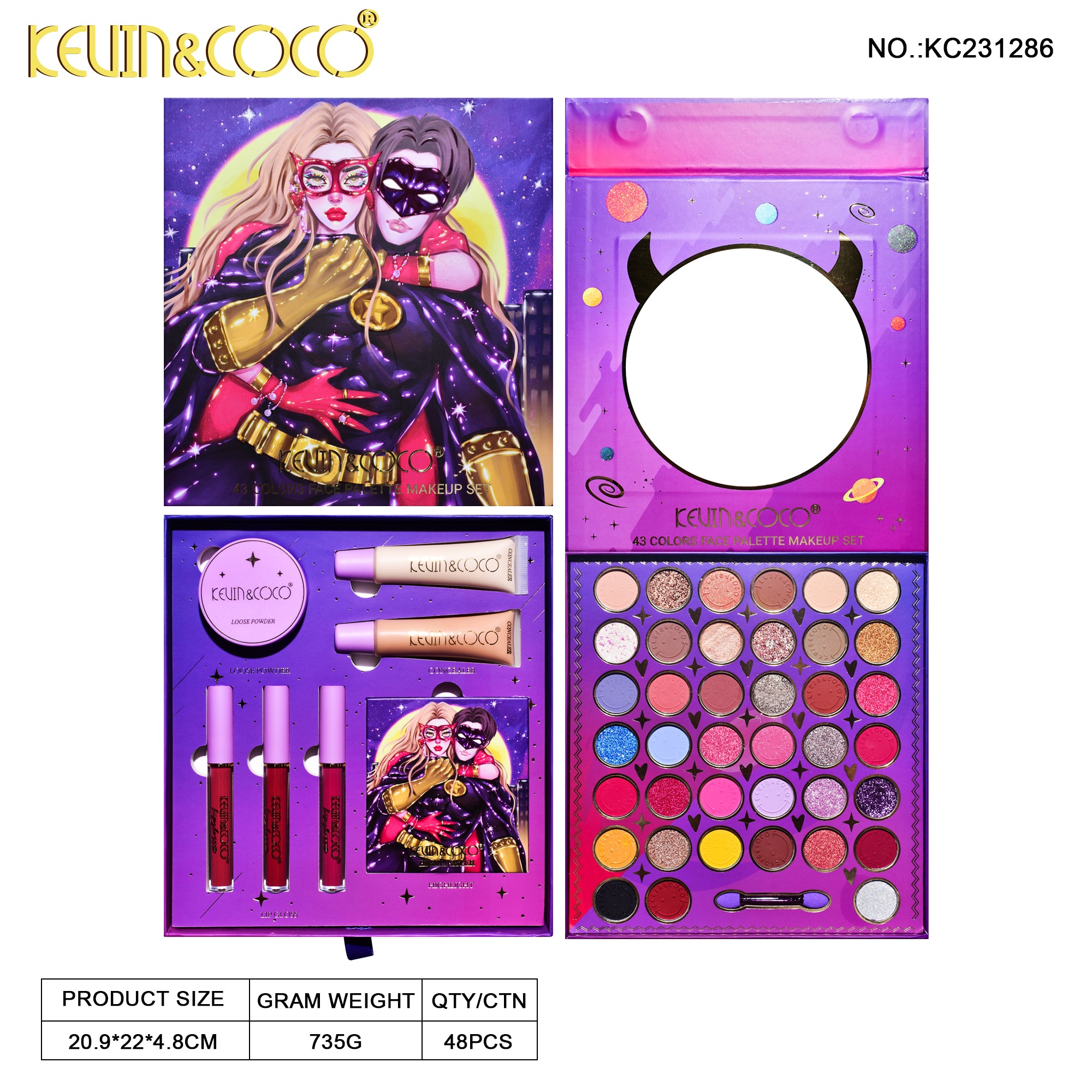 43-Color Star Couple Makeup Set (KC231286)