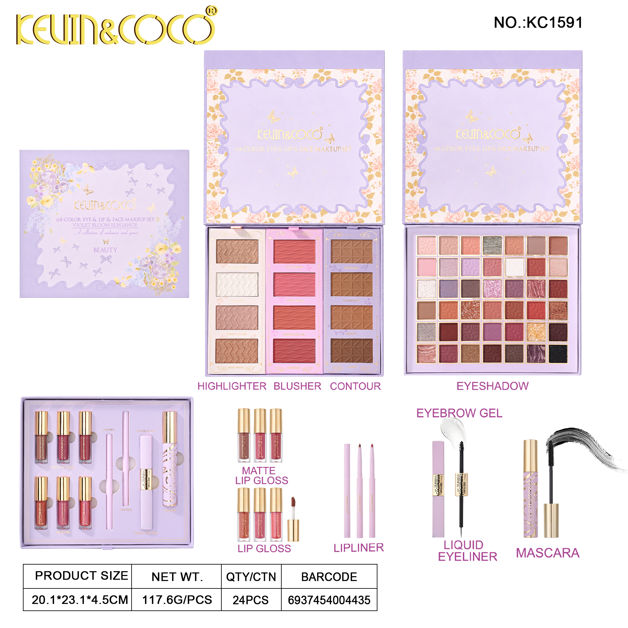 Purple Romance Set-6PCS(KC1591)