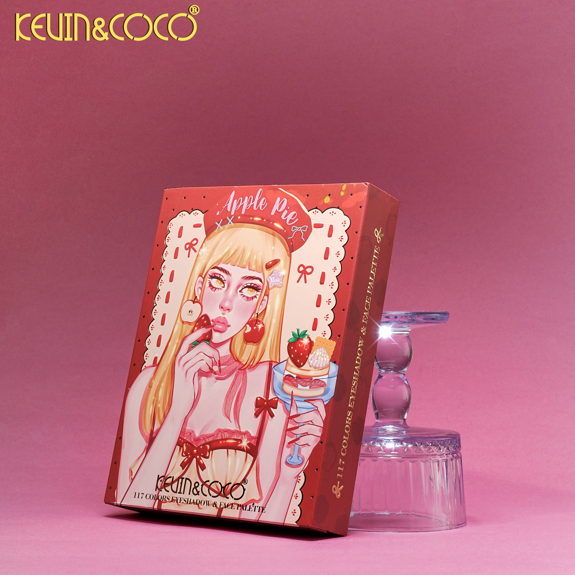 Strawberry Puff 117-Color Quad-Fold Paper Palette-12PCS(KC1706)