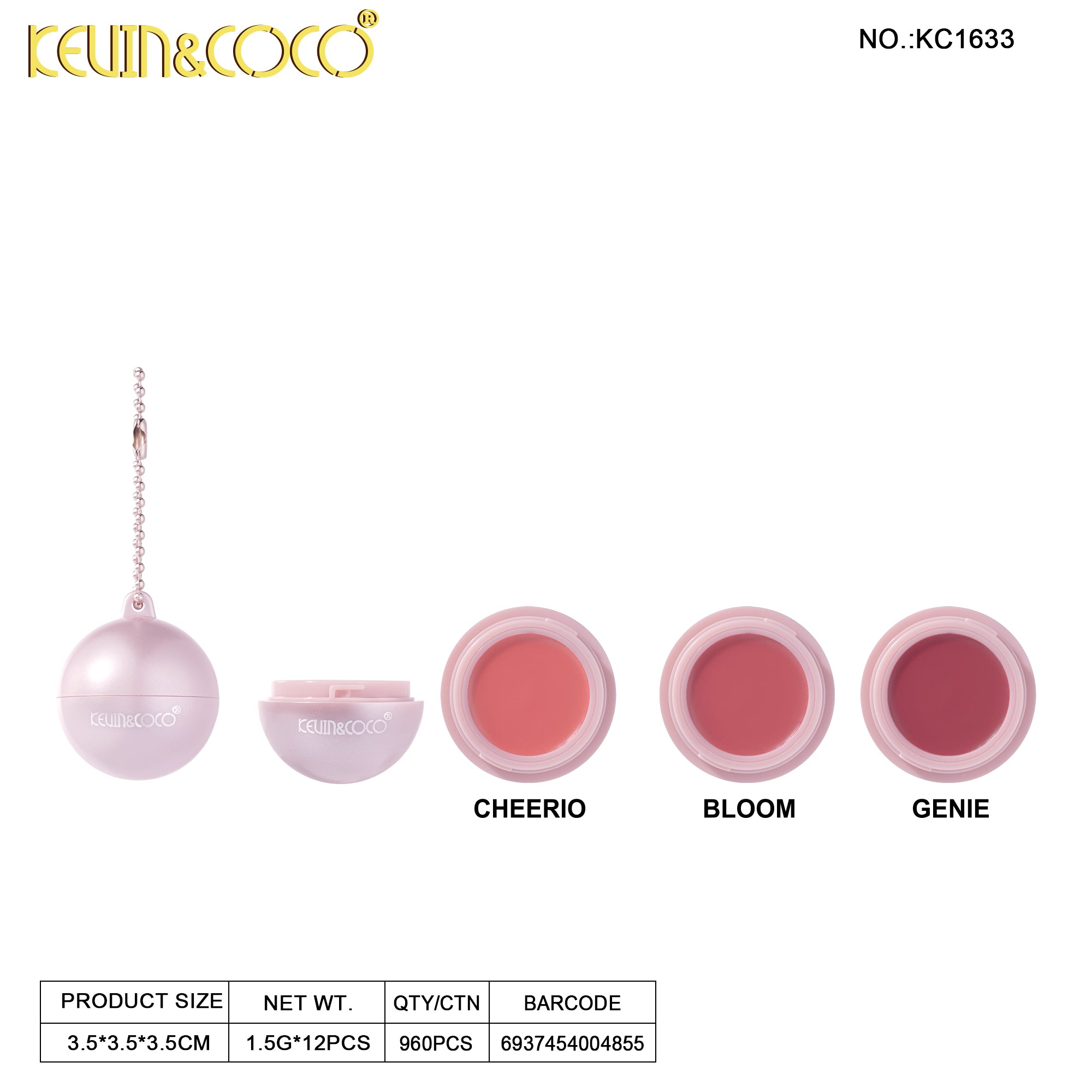 Sea's Favor Lip & Cheek Cream-12PCS(KC1633/KC1622)