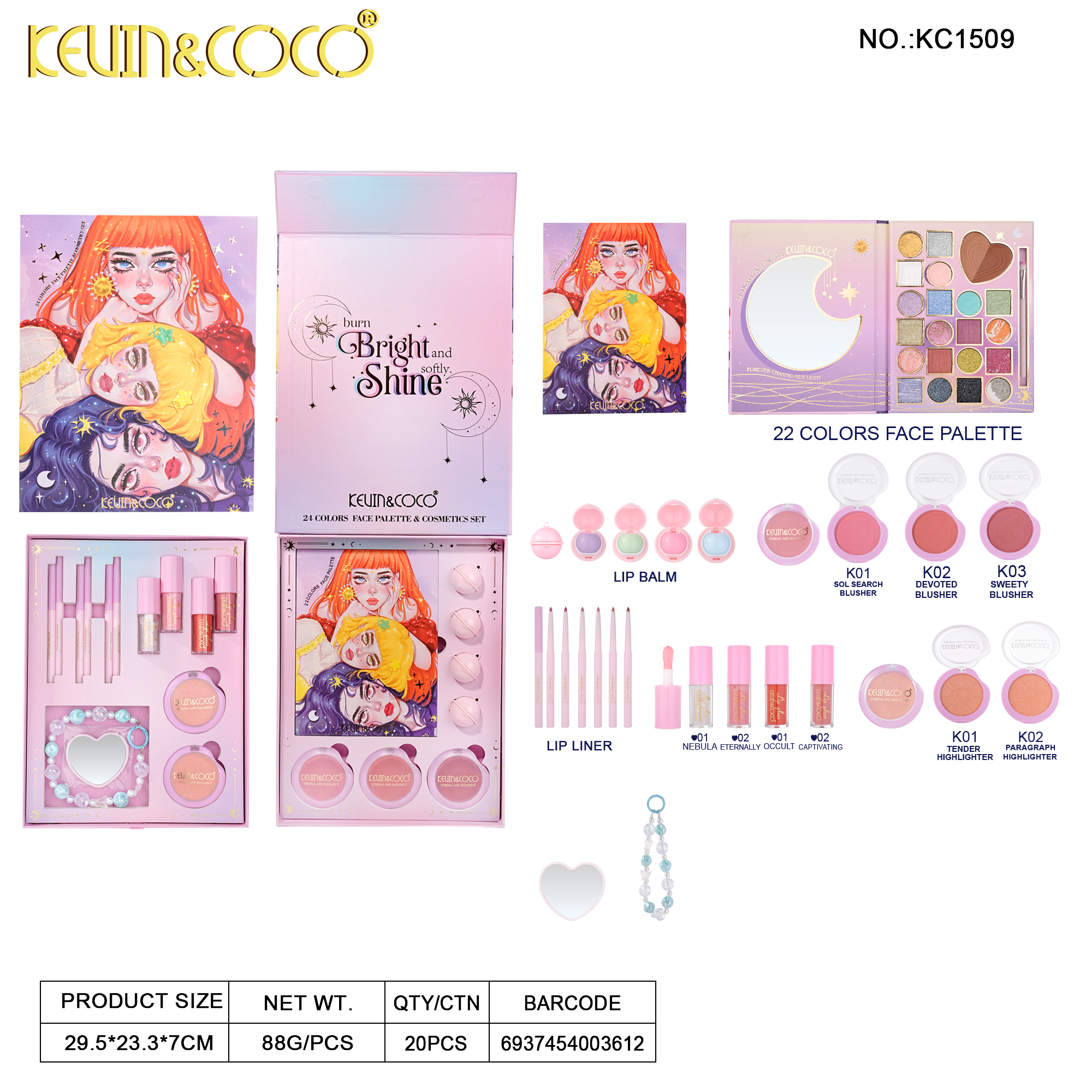 Starlight Lip Liner Mini Set-6PCS(KC1509)