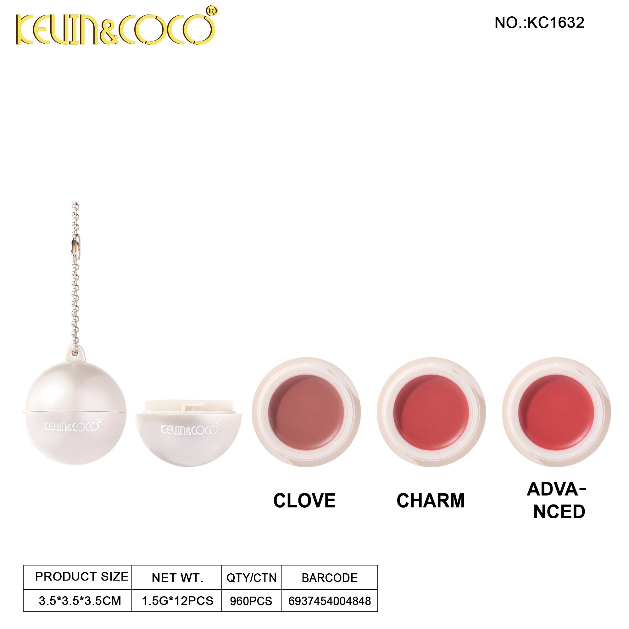Sea's Favor Lip & Cheek Cream-12PCS(KC1633/KC1622)
