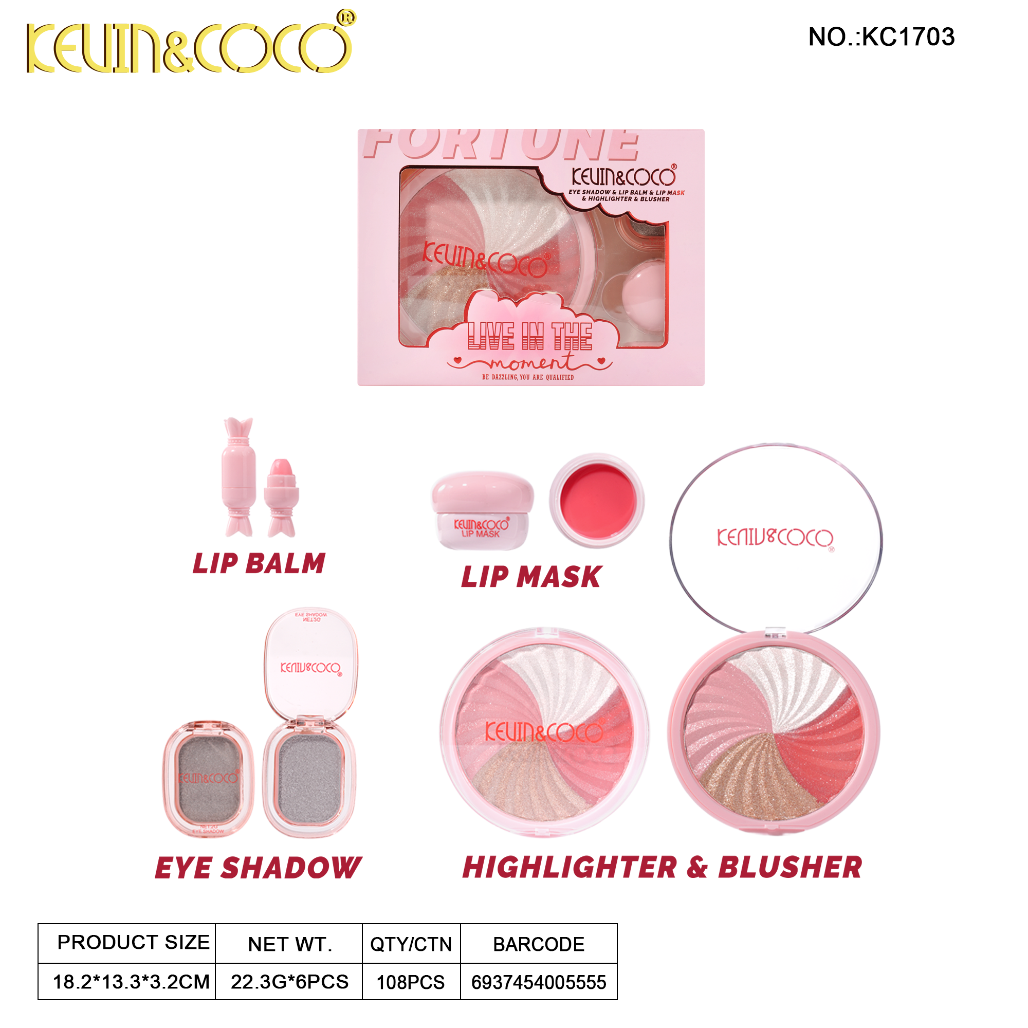 Hazel Honey Love Set-6PCS(KC1703)