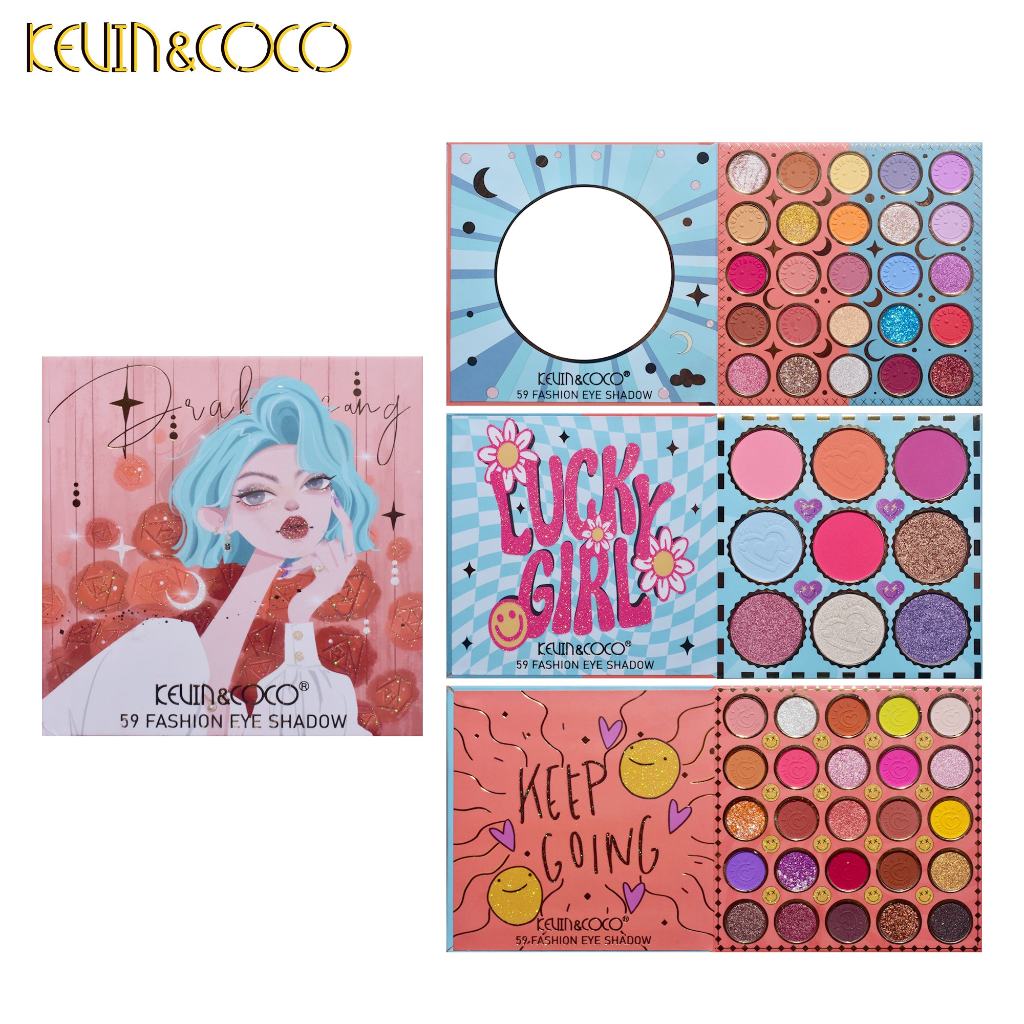 59-Color Lucky Girl Eyeshadow Palette (KC231392)