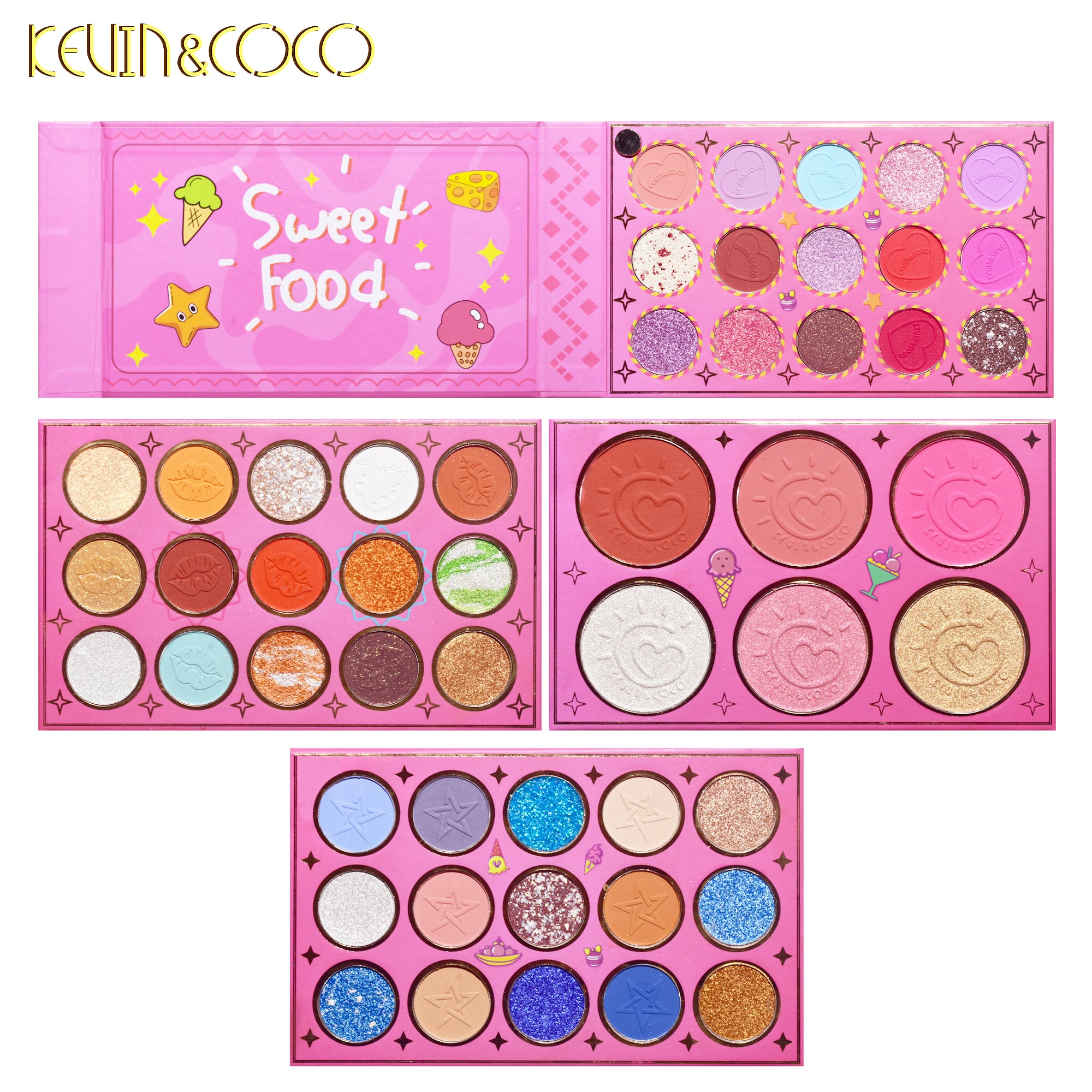 51-Color Ice Cream Eyeshadow & Highlighter Palette (KC234387)