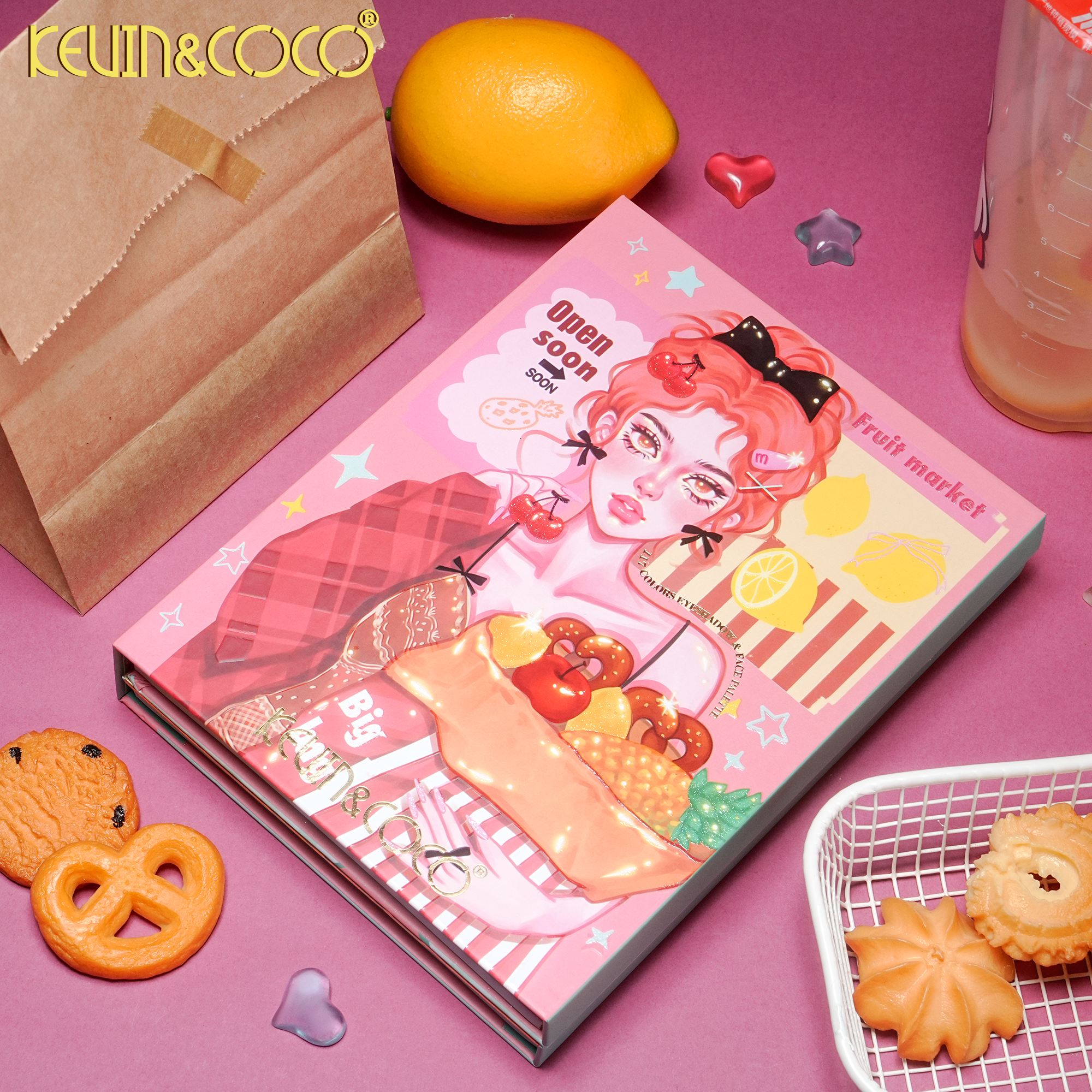 Cherry Donut 117-Color Quad-Fold Paper Eyeshadow Palette-12PCS(KC1906)