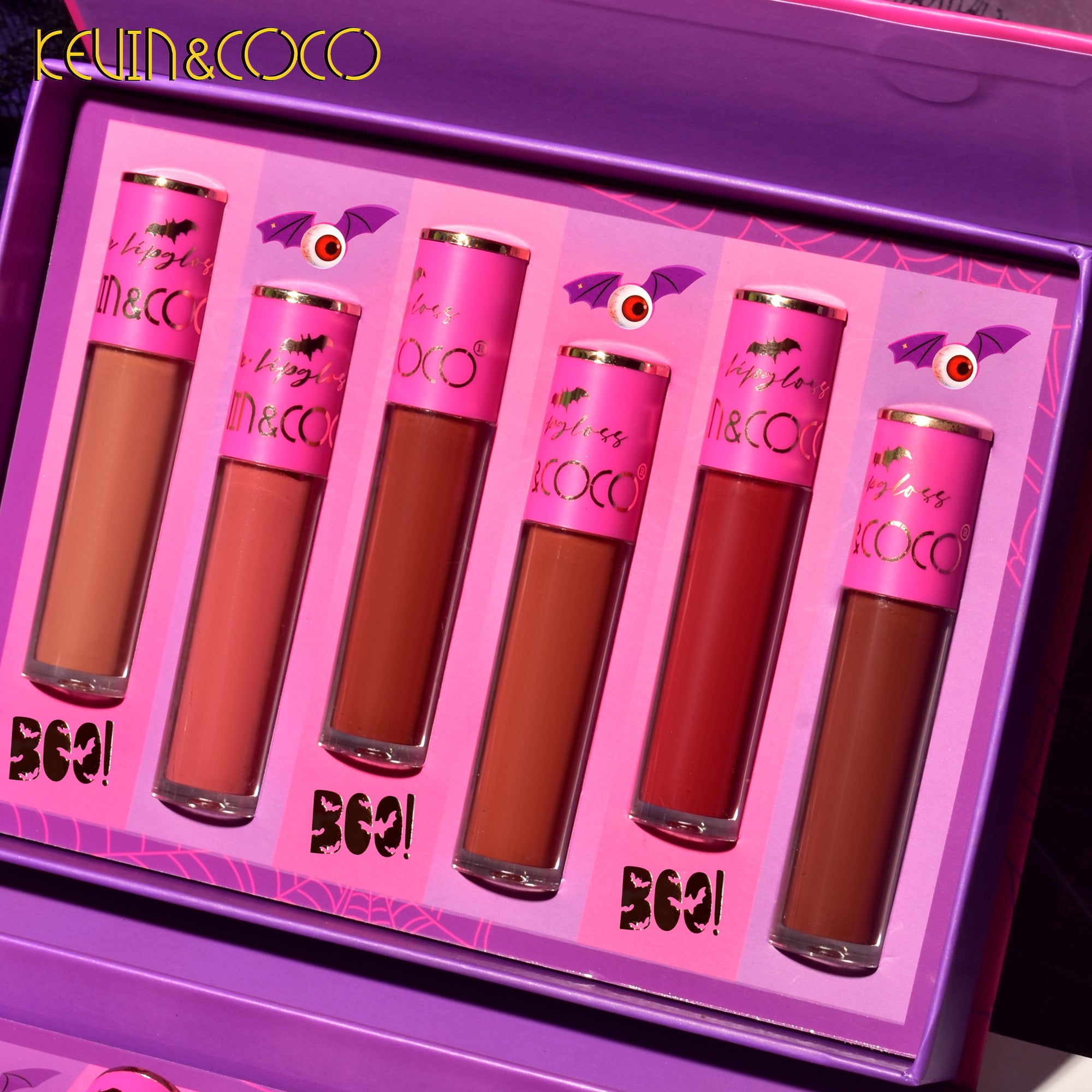 【Halloween Edition】12-Color Spooky Boo Lip Gloss Set (KC230067)