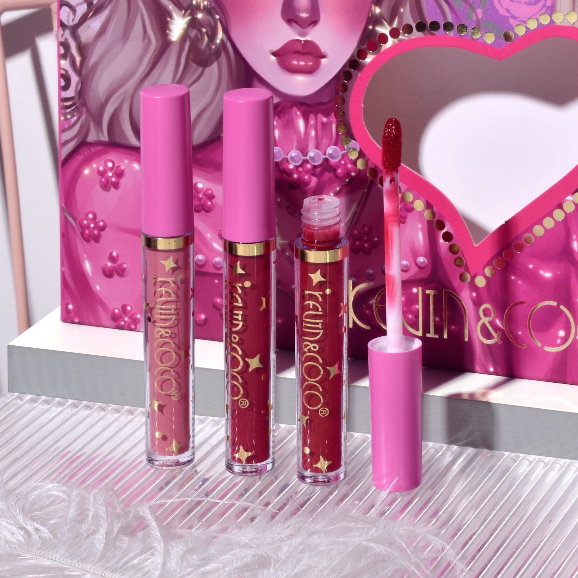 Glamour Bestie 12-Color Matte Lip Gloss Set