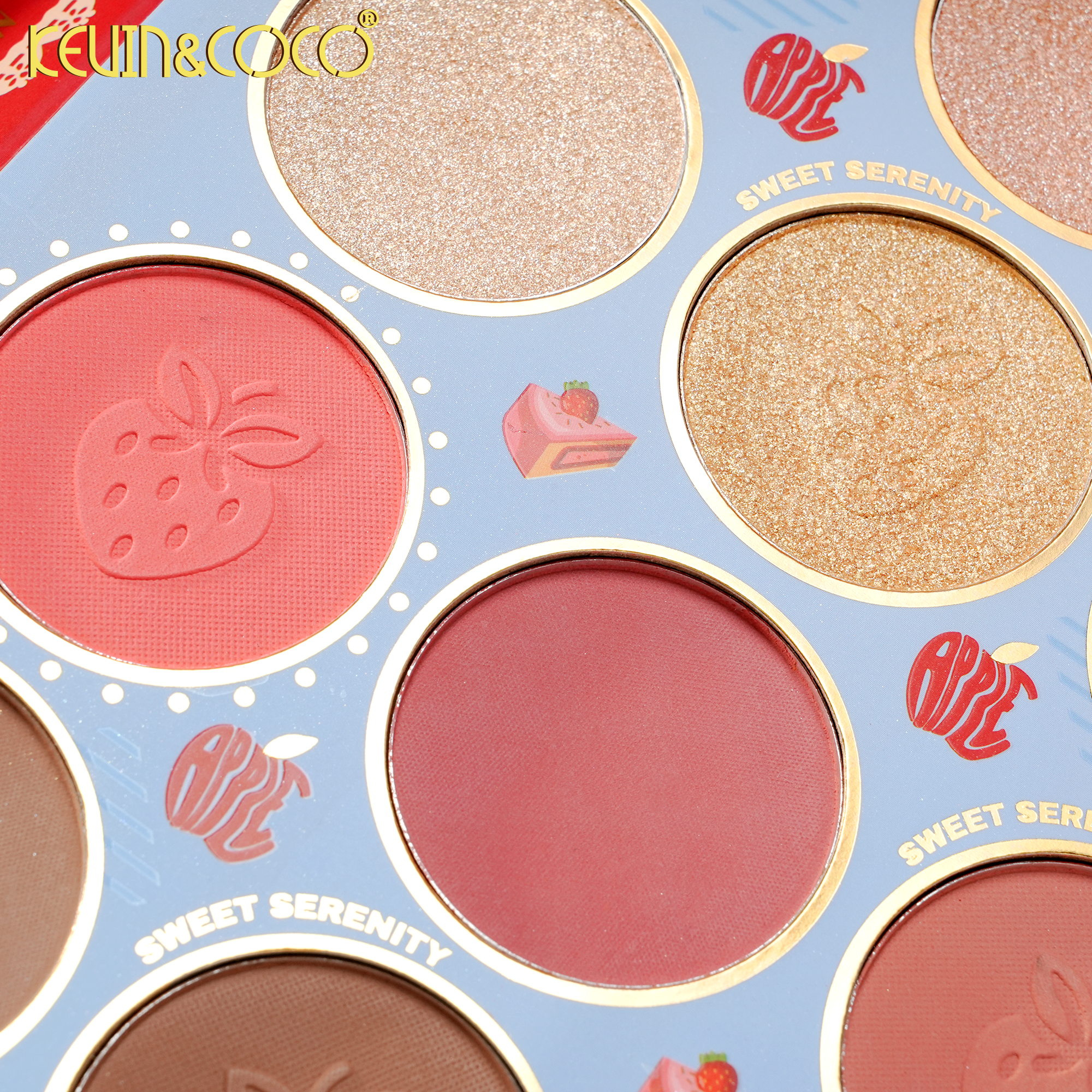 Strawberry Puff 117-Color Quad-Fold Paper Palette-12PCS(KC1706)
