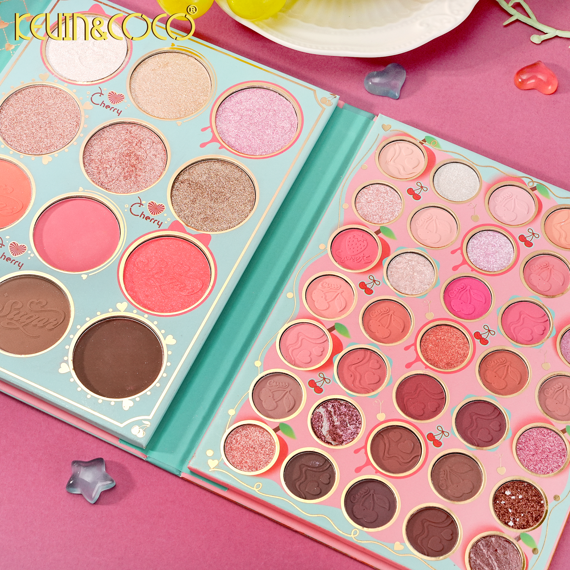 Cherry Donut 117-Color Quad-Fold Paper Eyeshadow Palette-12PCS(KC1906)