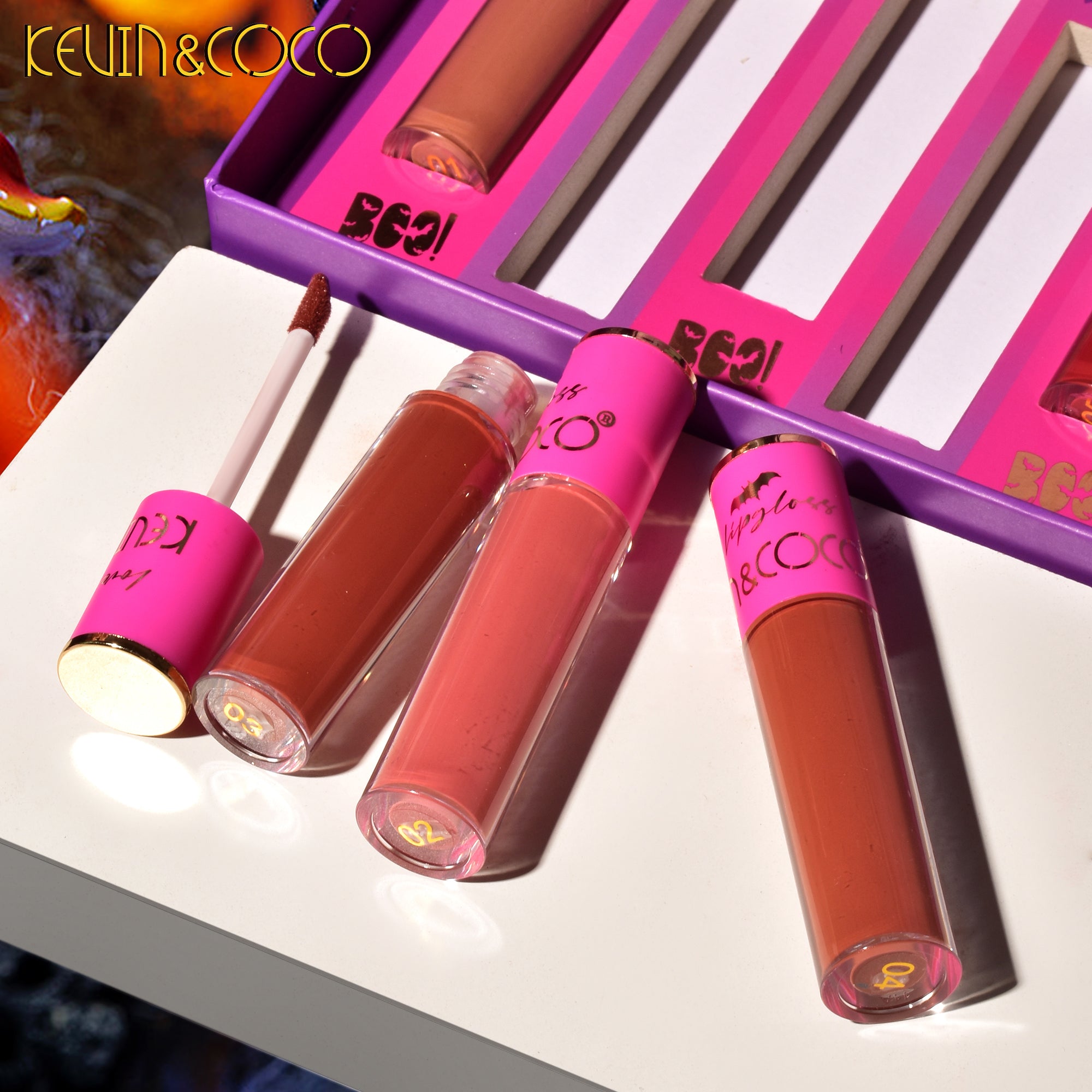 【Halloween Edition】12-Color Spooky Boo Lip Gloss Set (KC230067)