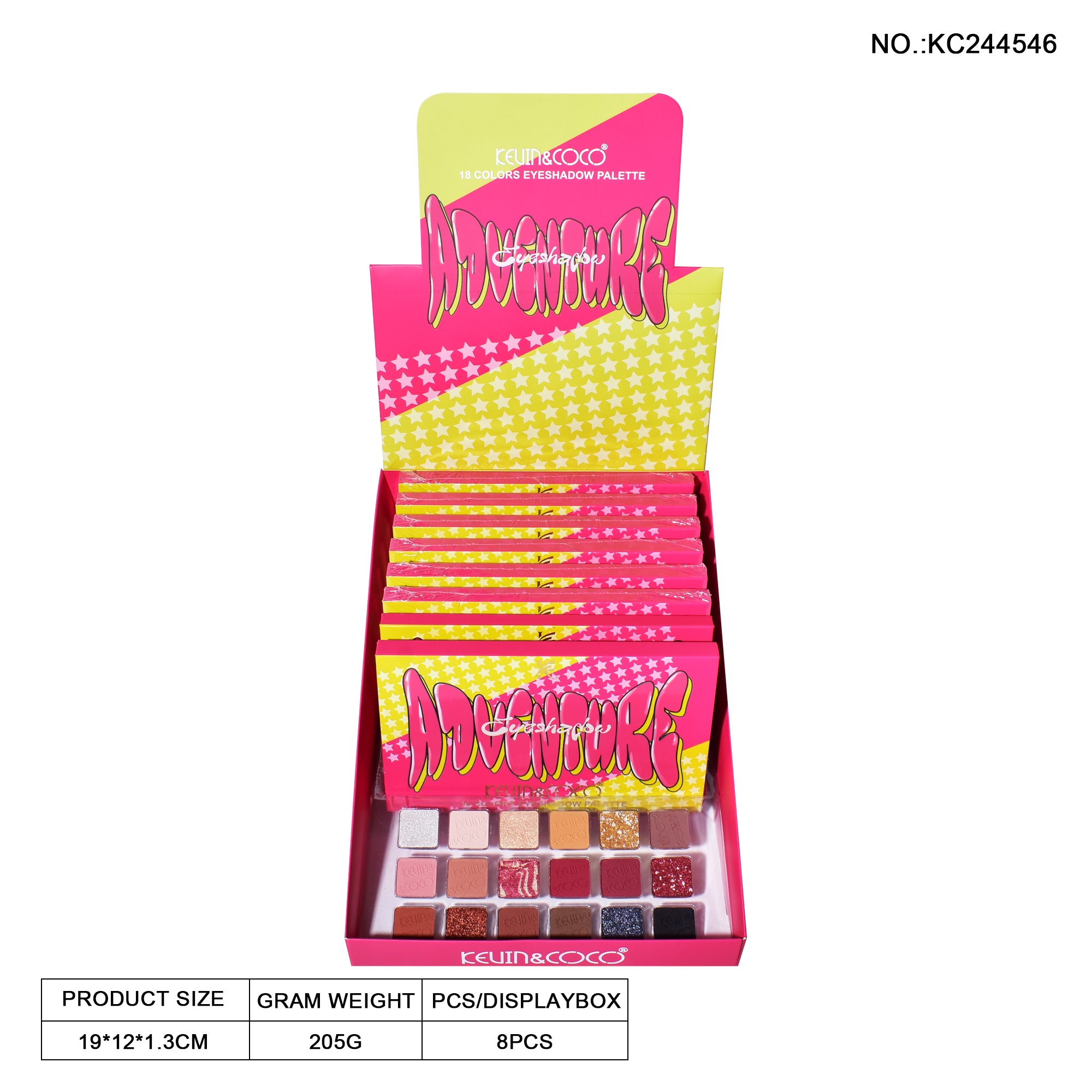 Summer Dopamine 18-Color Eyeshadow Palette (KC244546)