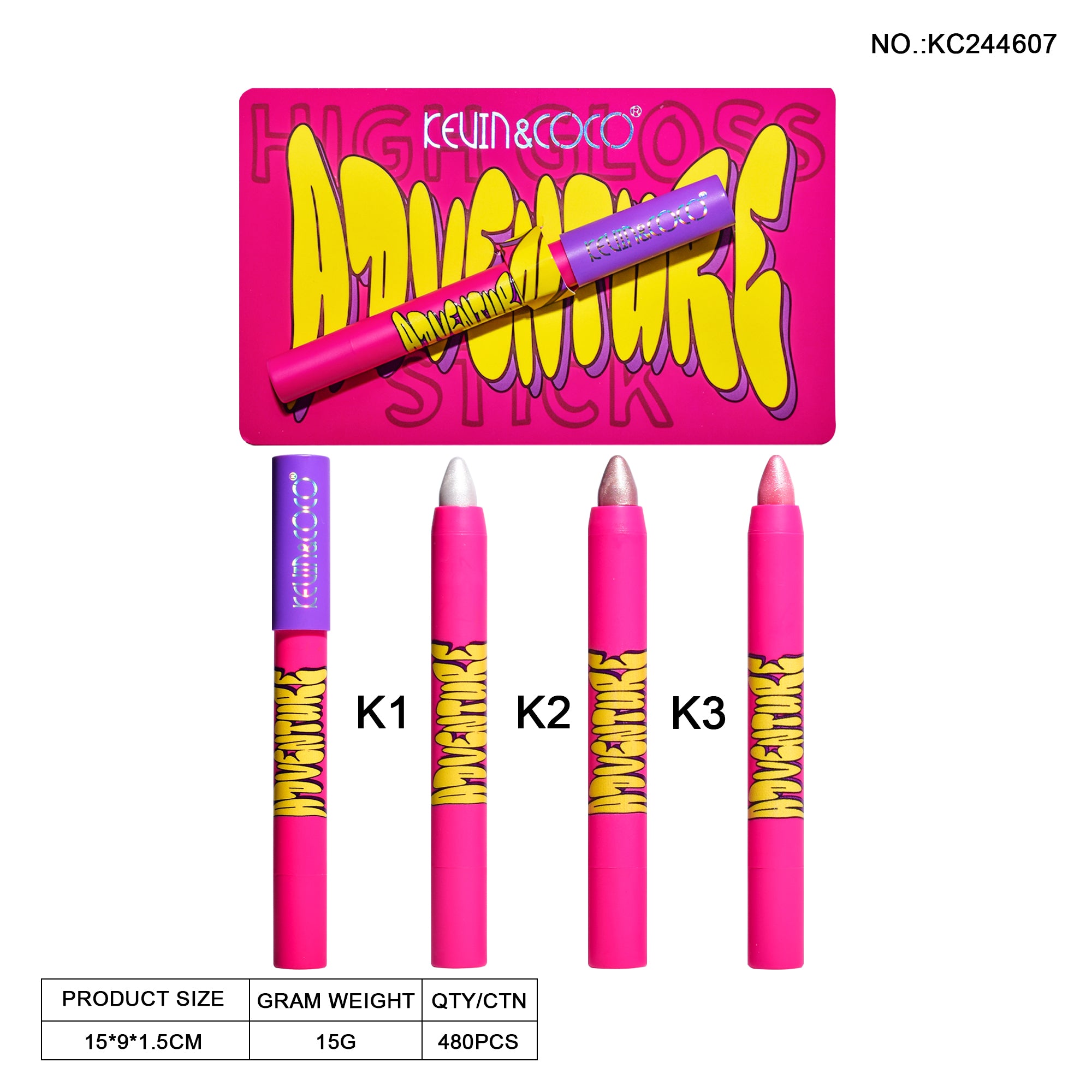 Summer Dopamine Highlighter Stick - 3 Colors (KC244607)