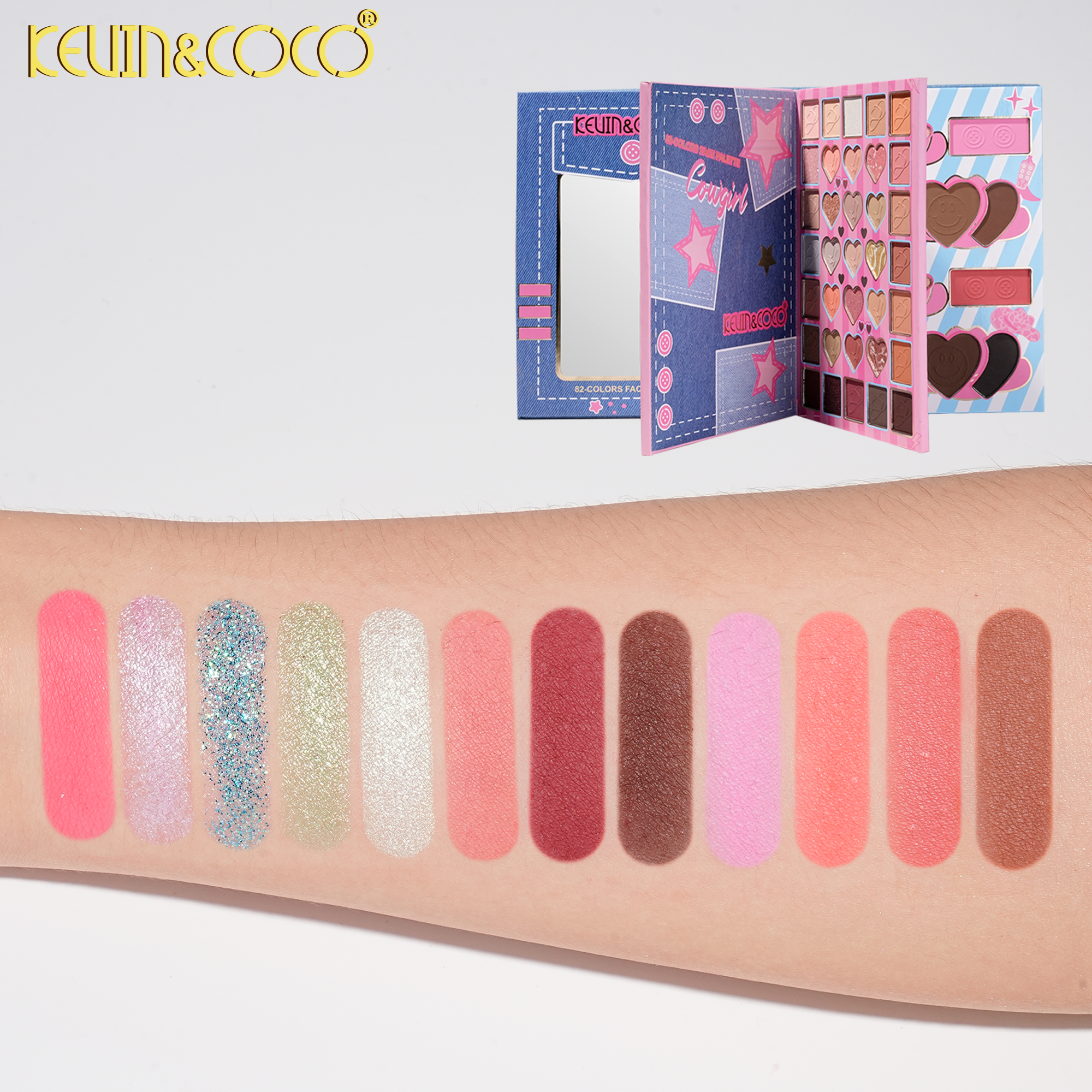 Sweet & Cool Denim 82-Color Paper Palette-6PCS(KC1716)