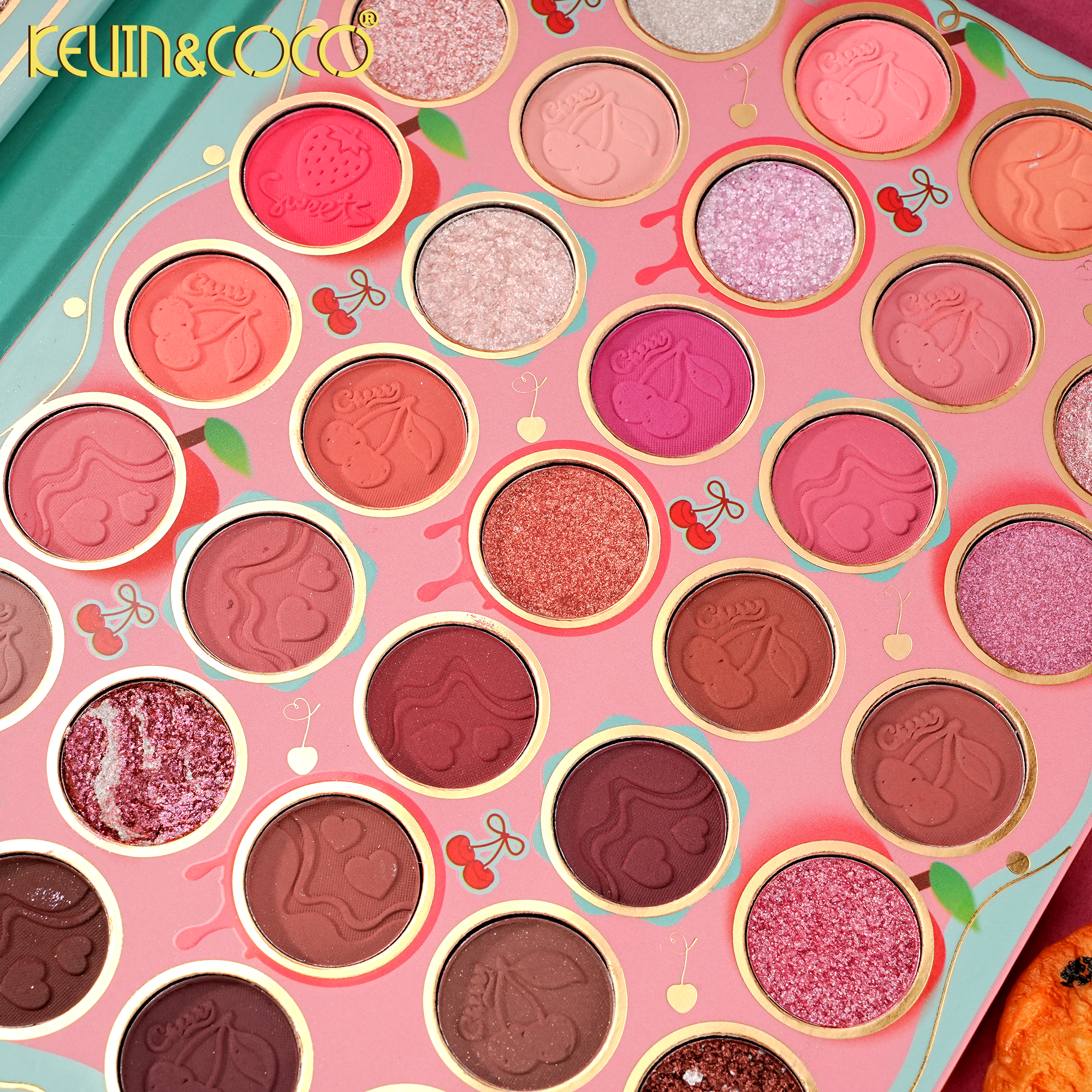Cherry Donut 117-Color Quad-Fold Paper Eyeshadow Palette-12PCS(KC1906)