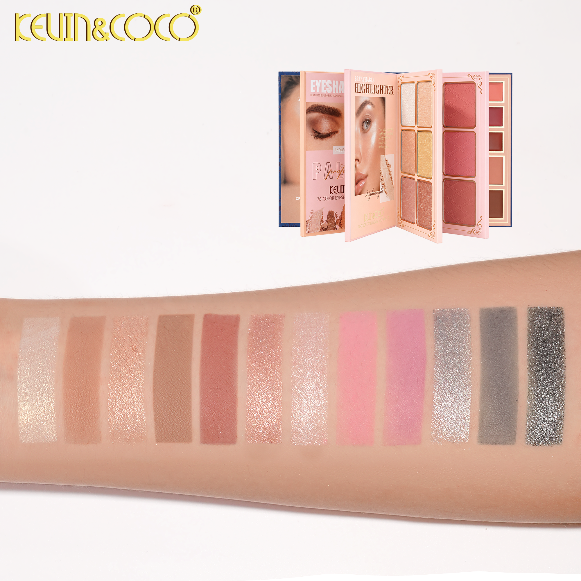 Gilded Sand Shadow Five-Layer Paper Palette-6PCS(KC1741)