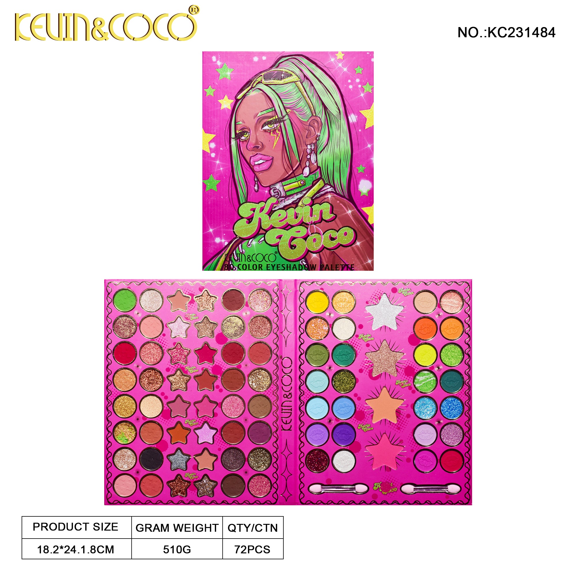 80-Color Star Girl Eyeshadow Palette (KC231484)