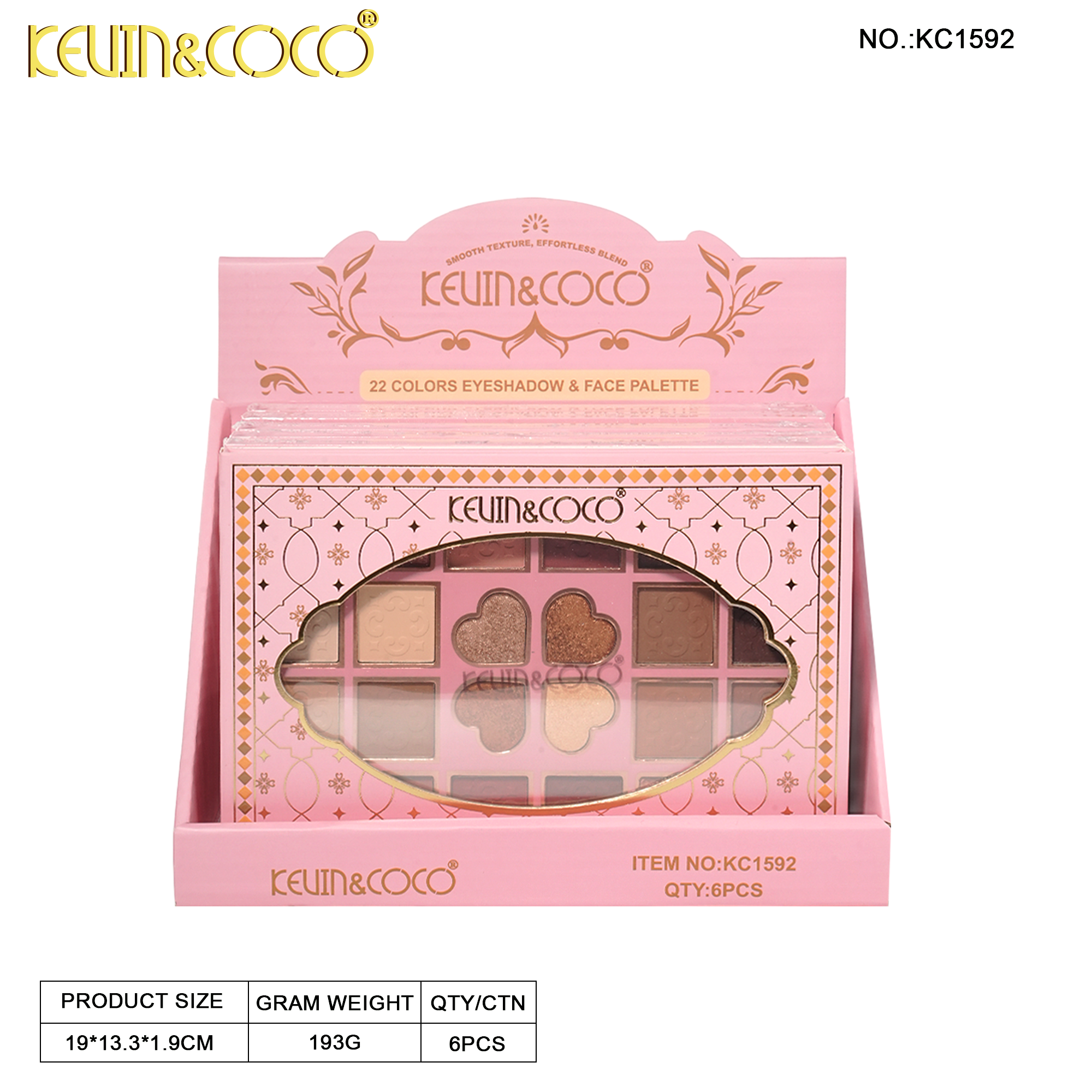 Shajar Rosemary Series  22-Color Paper Palette-6PCS(KC1592)