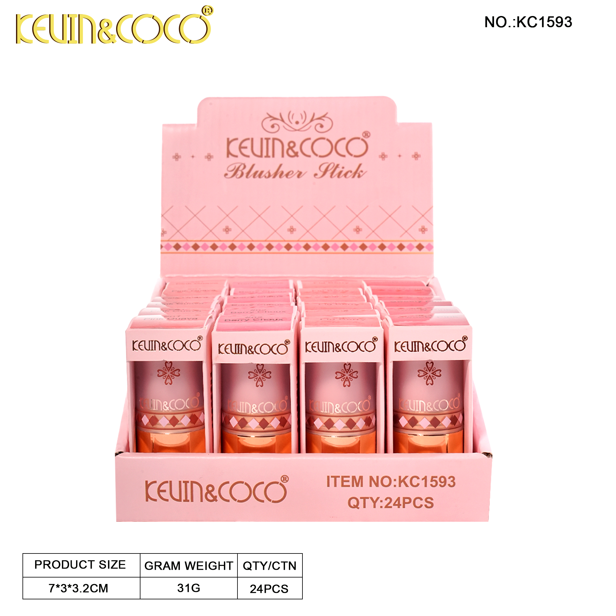 Shajar Rosemary Collection Blush Stick-24PCS(KC1953)