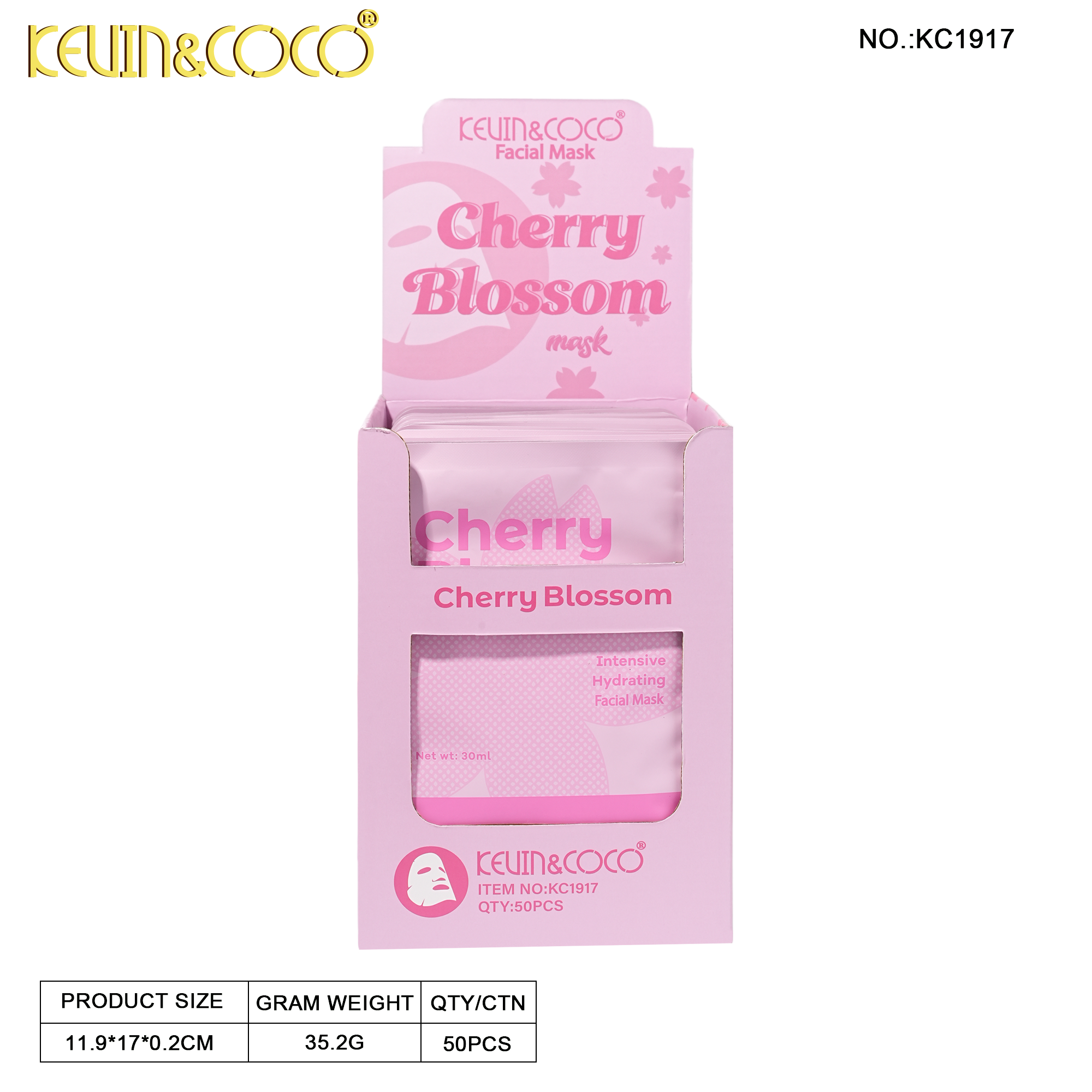 Herbal Fresh Fruit Hydrating Mask-50PCS( KC1982/KC1905/KC1918/KC1917)